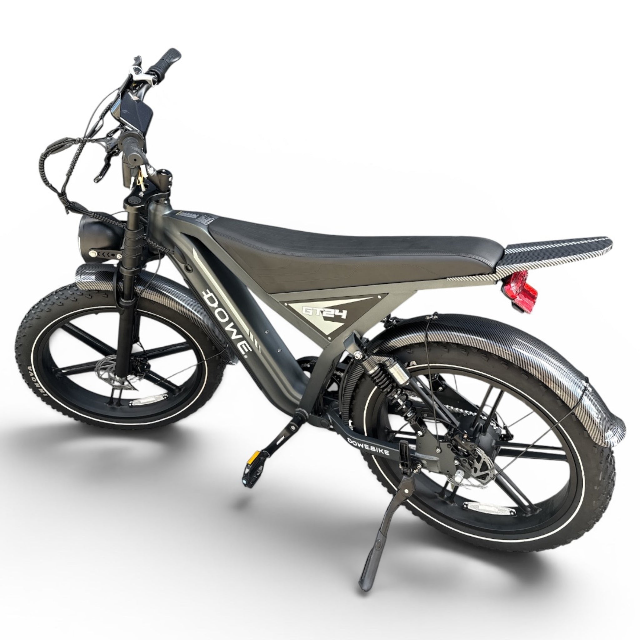 DOWE GT24 Elektrische Fatbike Zwart – 24 Inch Banden - XL Fatbike met NFC | 250W Motor | 15Ah Accu | 60KM Actieradius | Rijklaar Geleverd