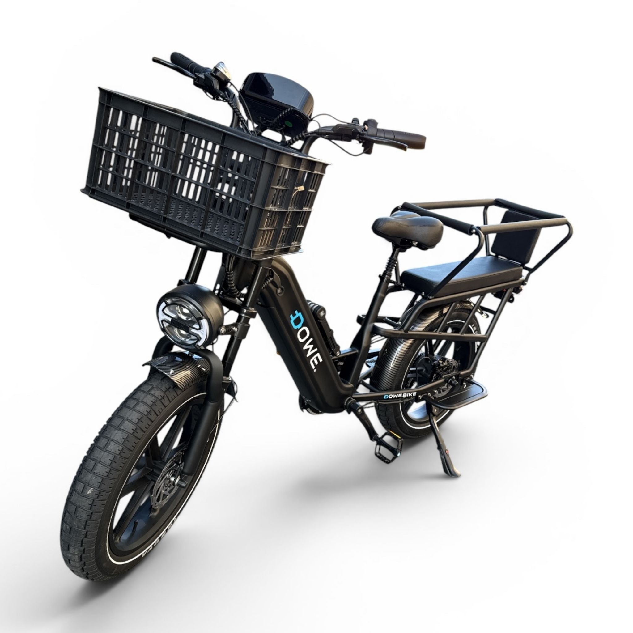 Dowe Lantir X1 Longtail Fatbike – Elektrische Cargo E-Bike met 20x4 Banden & Ingebouwde Accu