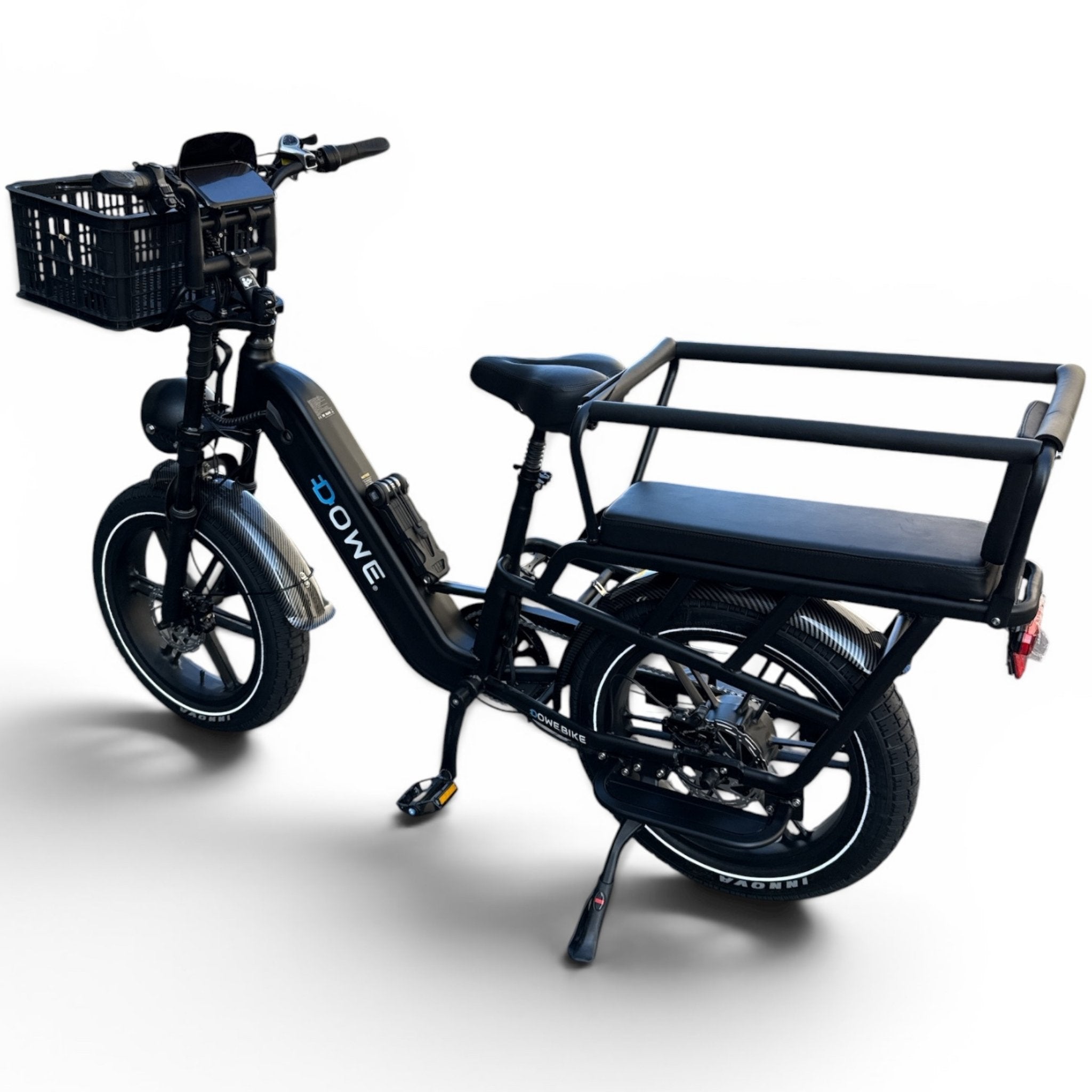 Dowe Lantir X1 Longtail Fatbike – Elektrische Cargo E-Bike met 20x4 Banden & Ingebouwde Accu
