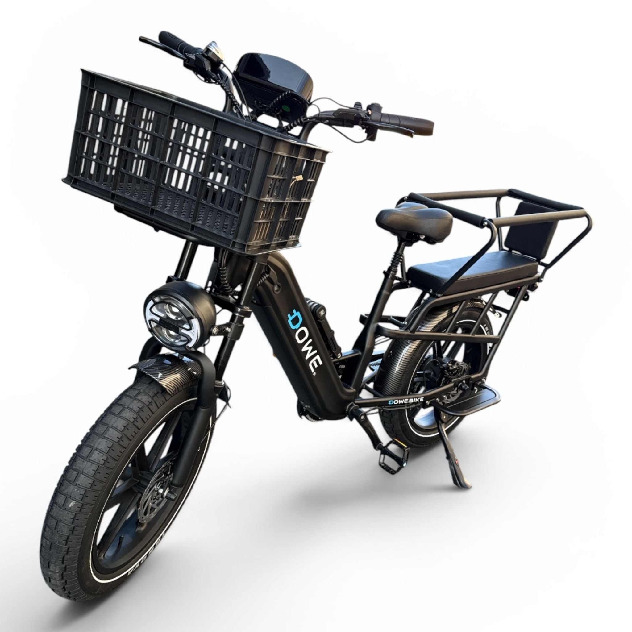 Dowe Lantir X1 Longtail Fatbike – Elektrische Cargo E-Bike met 20x4 Banden & Ingebouwde Accu
