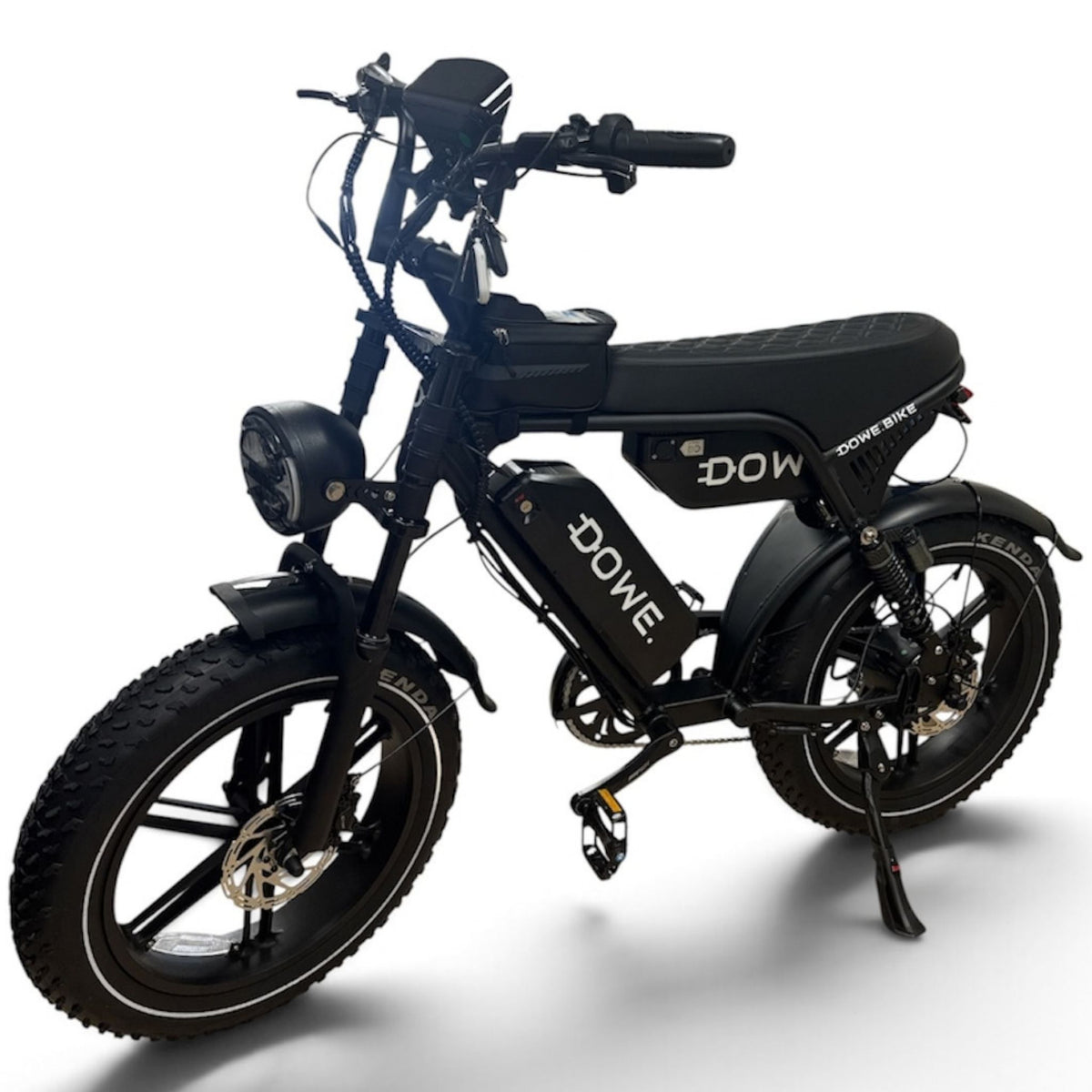 Dowe Ultra Max Fatbike zwart – schuin vooraanzicht