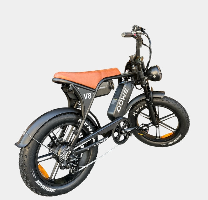 Dowe V8 Max Elektrische Fatbike met Dubbele Accu - Zwart