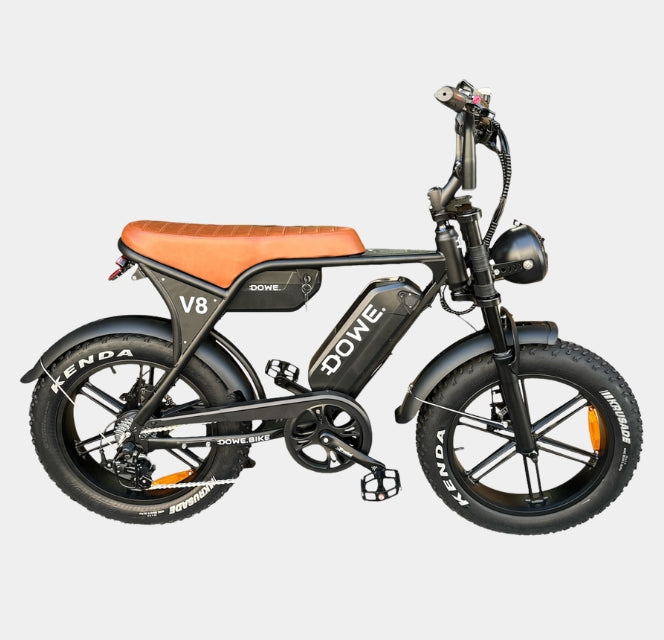 Dowe V8 Max Elektrische Fatbike met Dubbele Accu - Zwart