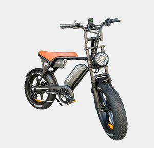 Dowe V8 Max Elektrische Fatbike met Dubbele Accu - Zwart