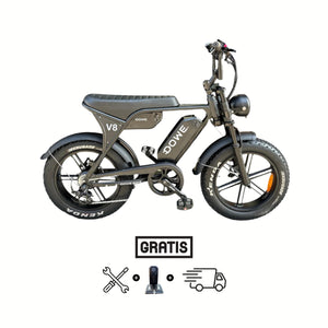Dowe V8 Max Elektrische Fatbike met Dubbele Accu - Zwart