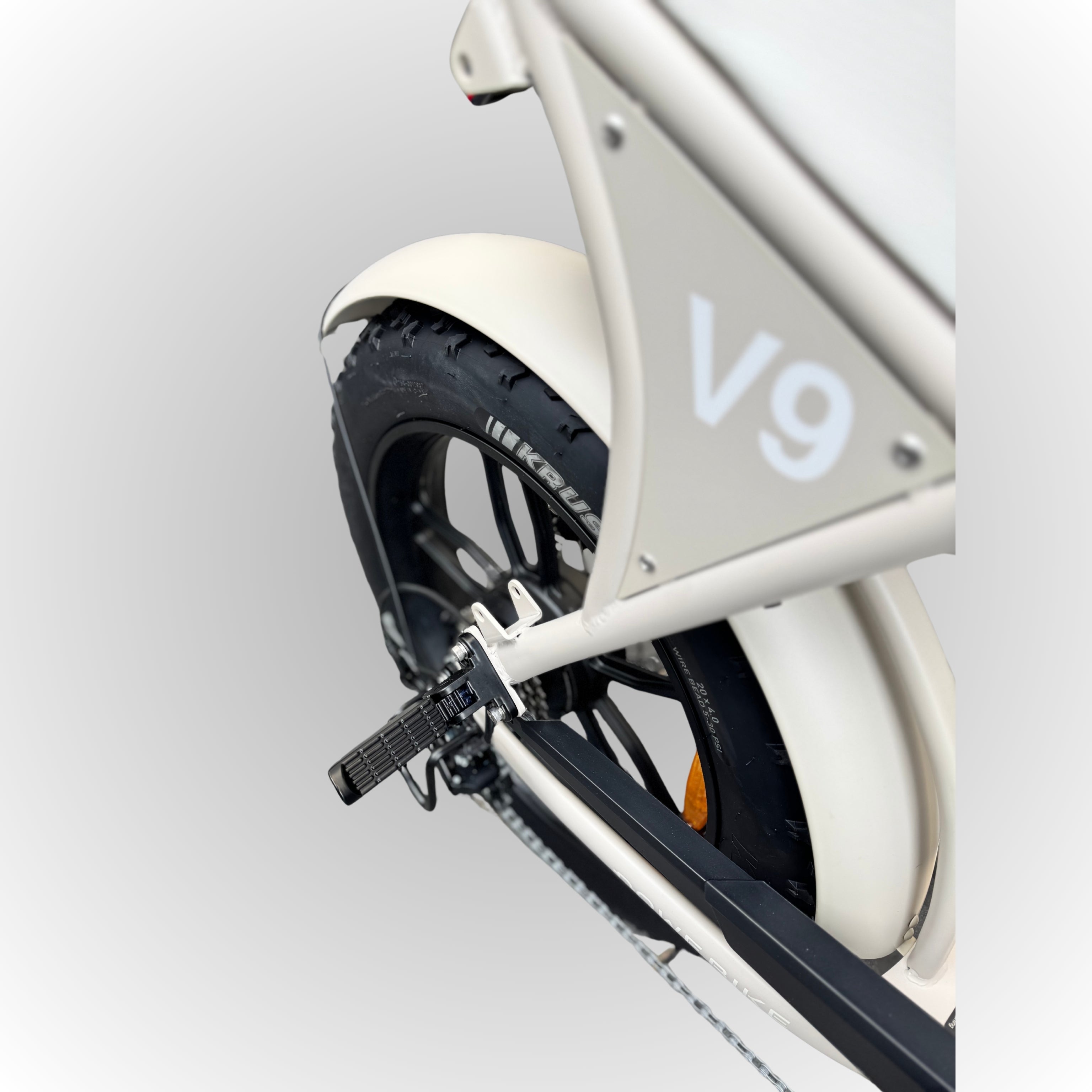 Elektrische Fatbike - Zand met Zwart Zadel