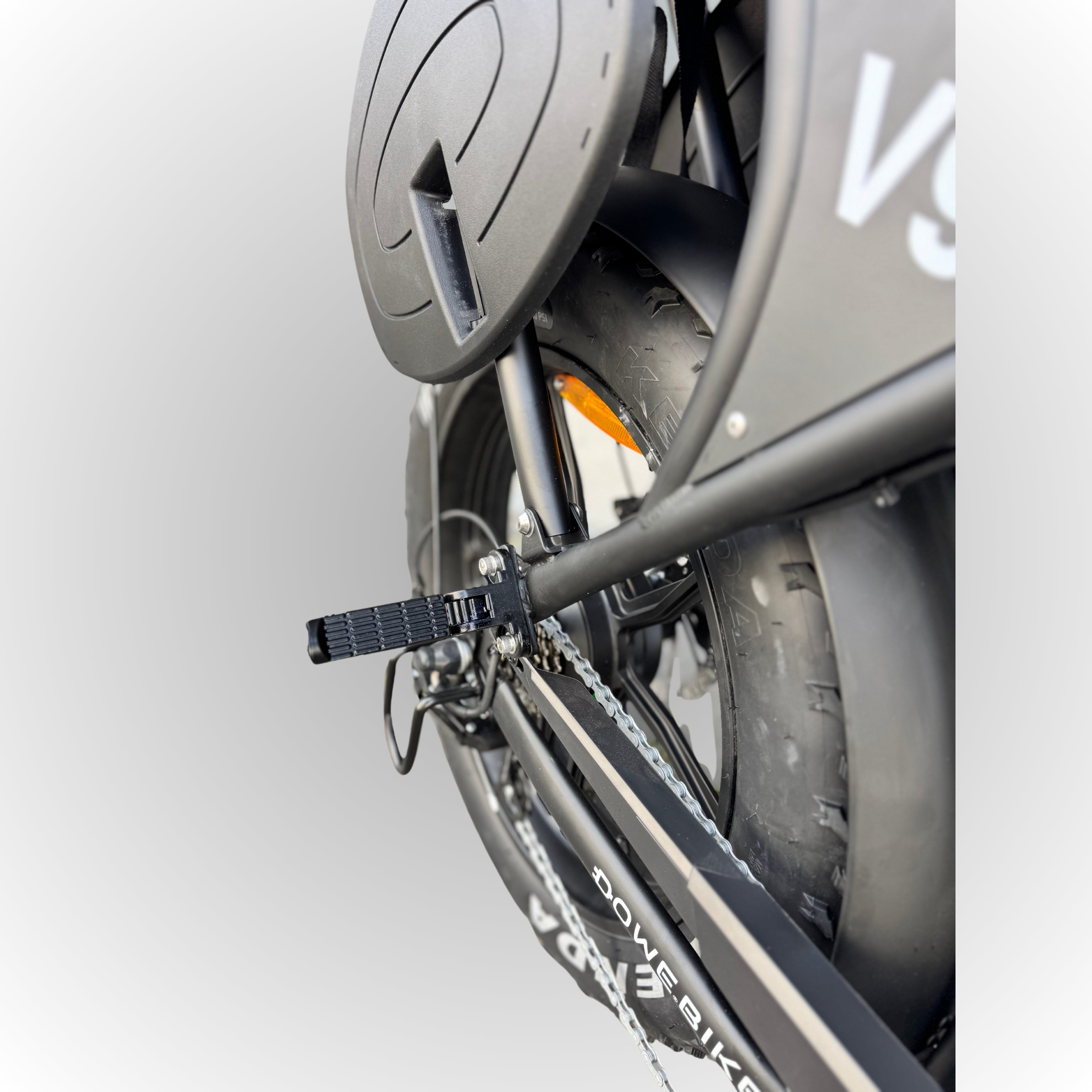 Elektrische fatbike 250W Dowe V9 roze met kinderzitje achter