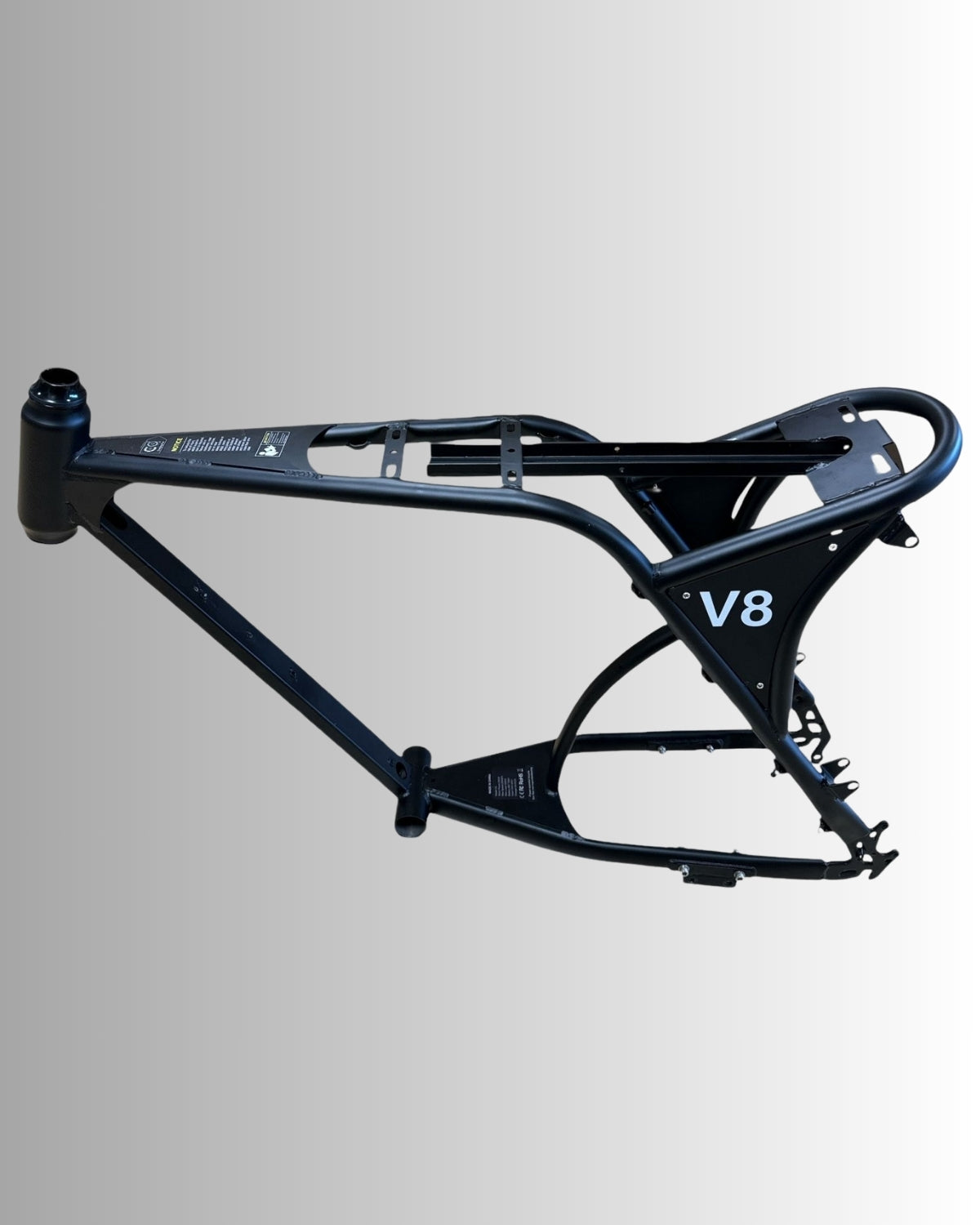 Fatbike Frame Ouxi V8 Max met dubbele accu | Zwart Frame voor Fatbike | Origineel Frame voor de Ouxi V8 Max Fatbike