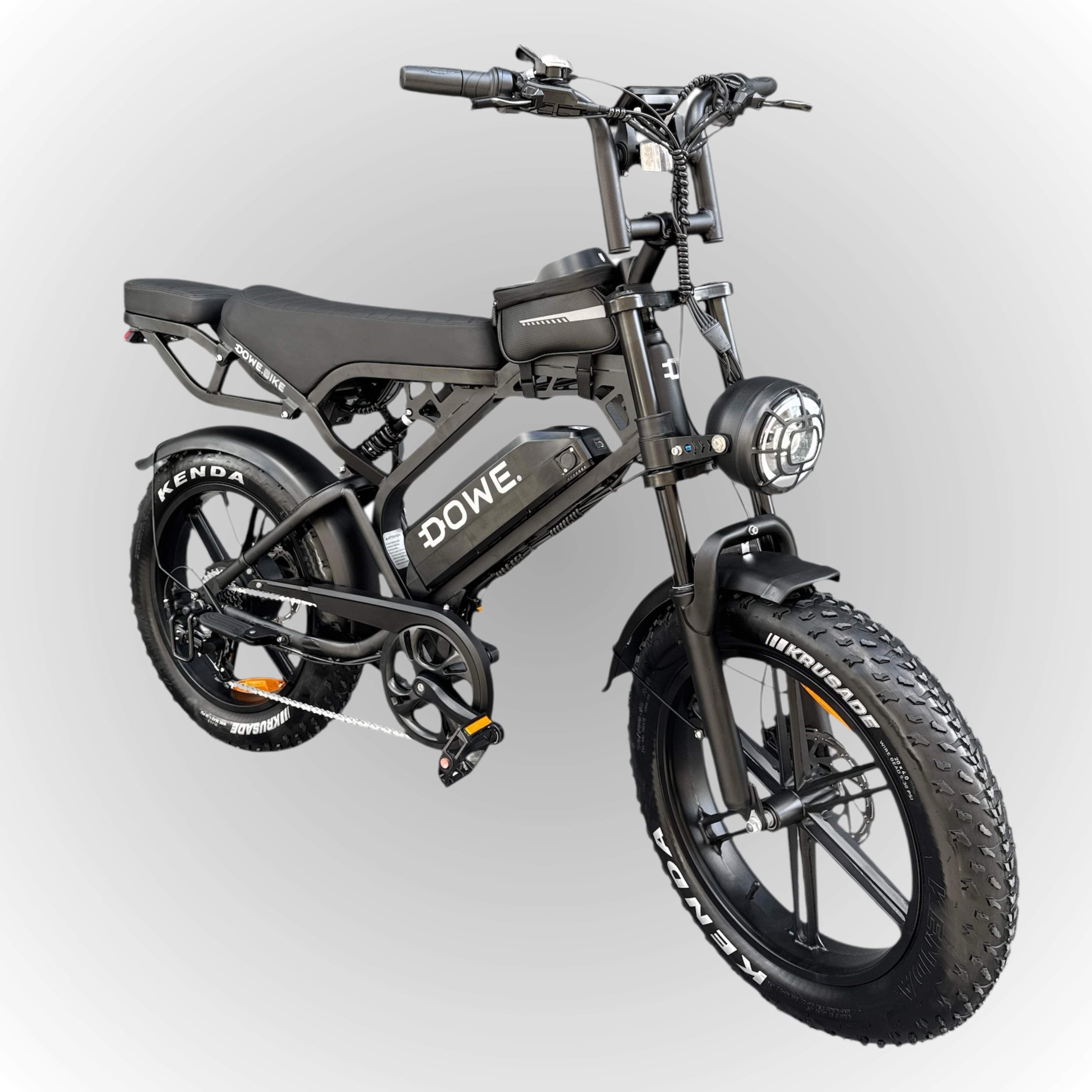 Dowe V20 Pro Fatbike - Zwart | Volledig Uitgerust + Gratis Accessoires