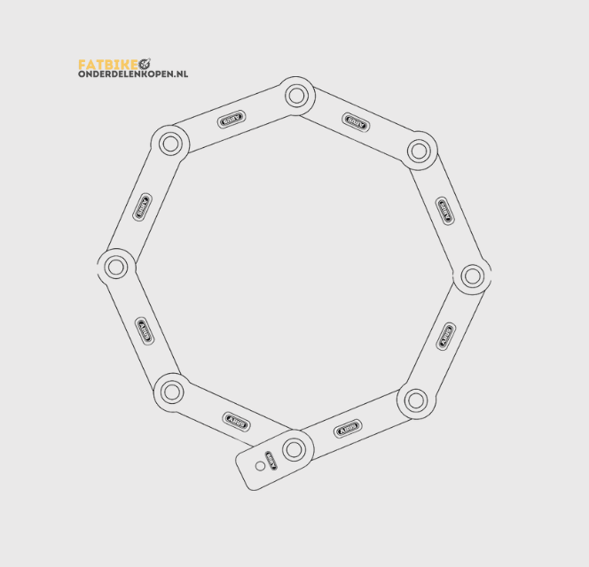 ABUS BORDOโข Big 6000/120cm Black ART 2 | Elektrische Fatbike Vouw Slot