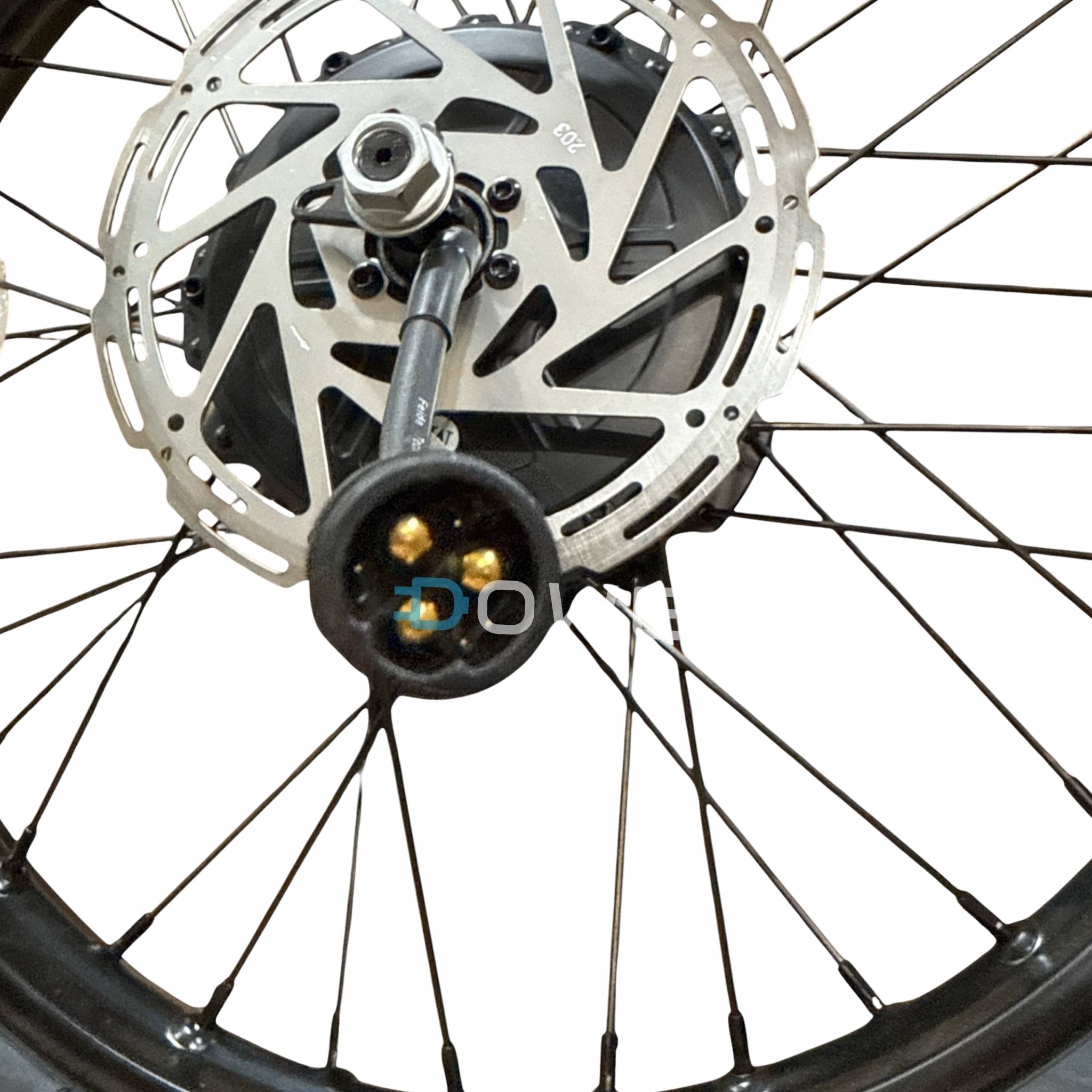 Achterwiel met Motor voor OUXI GT2000 Fatbike - Inclusief Band + remschijf en cassette – Complete E-Bike Hub Motor Wiel - Zwarte stekker (Copy)