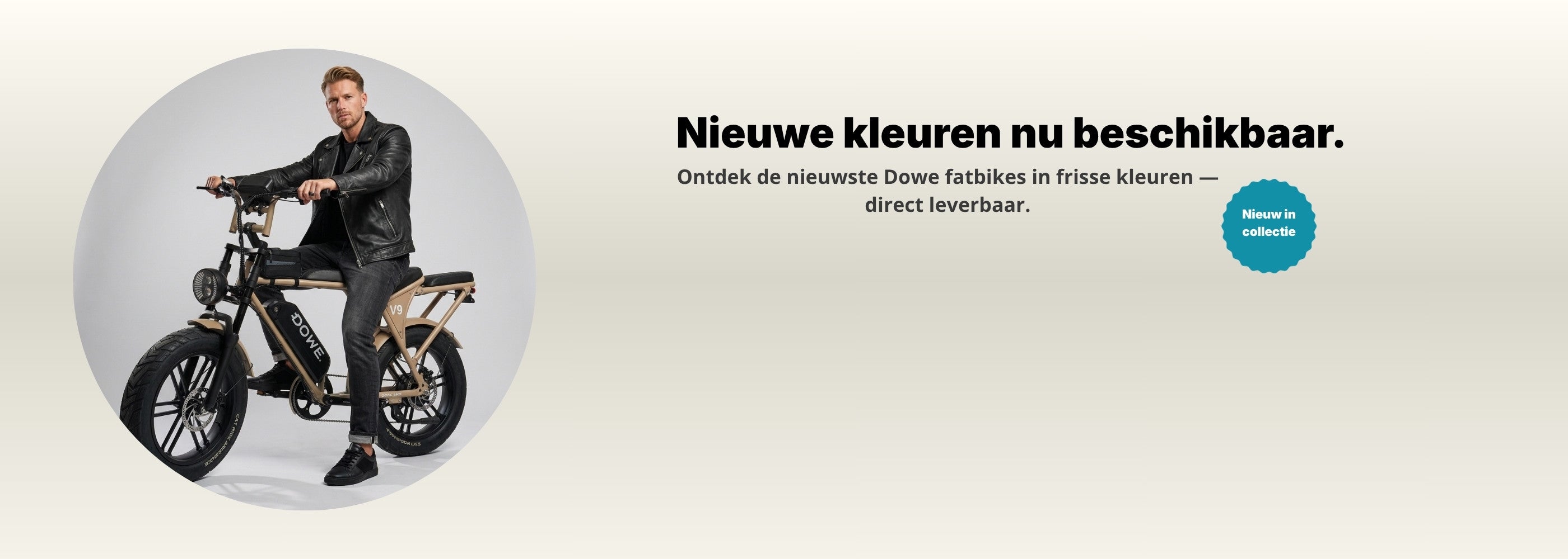 Dowe V9 elektrische fatbike Mokka – 250W motor, 17.5Ah accu, rijklaar geleverd met GPS en alarm