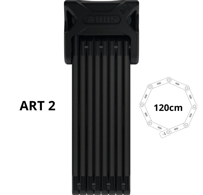 ABUS BORDOโข Big 6000/120 black ART 2 | Elektrische Fatbike Vouw Slot