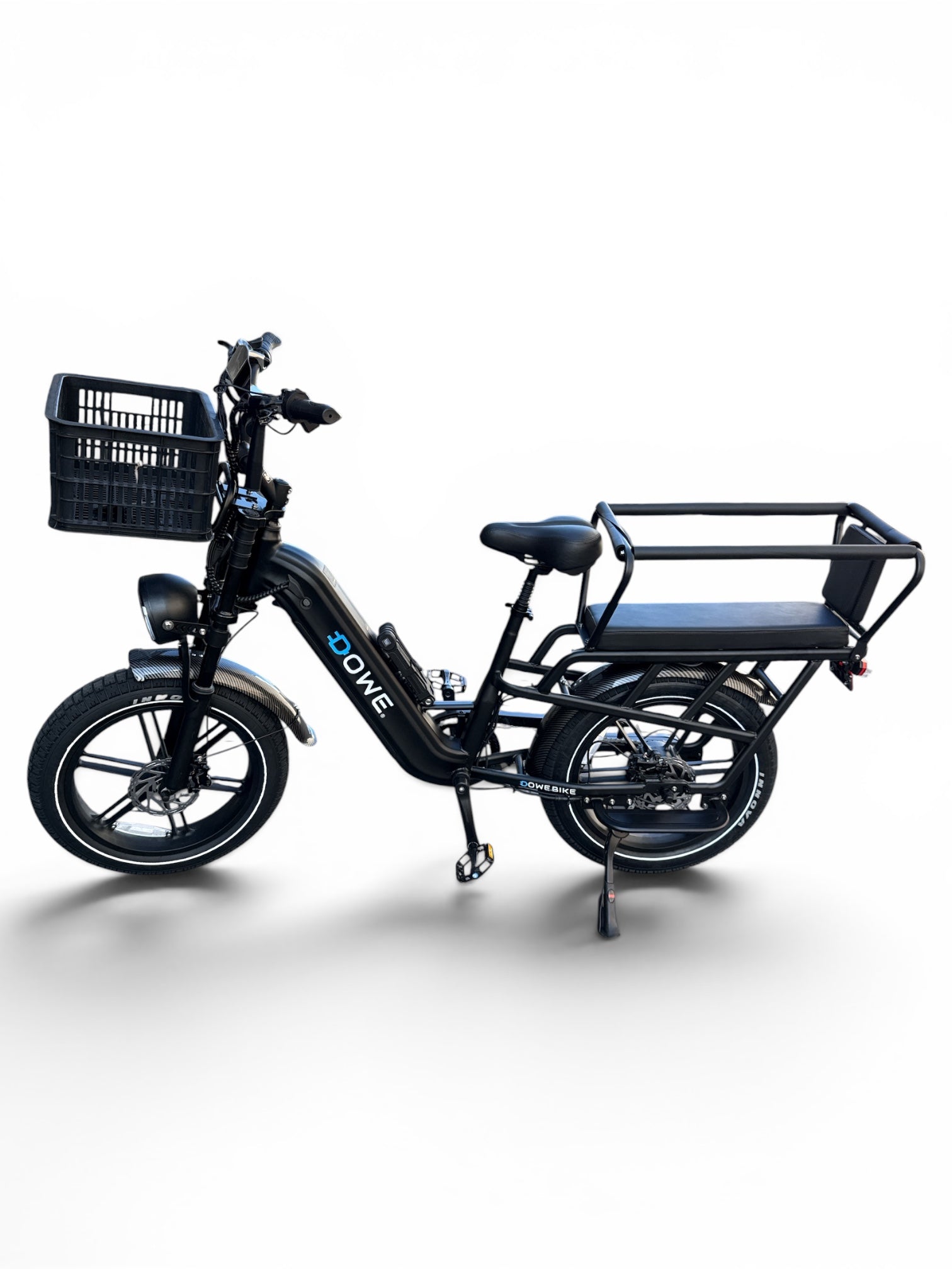 Dowe Lantir X1 Longtail Fatbike – Elektrische Cargo E-Bike met 20x4 Banden & Ingebouwde Accu