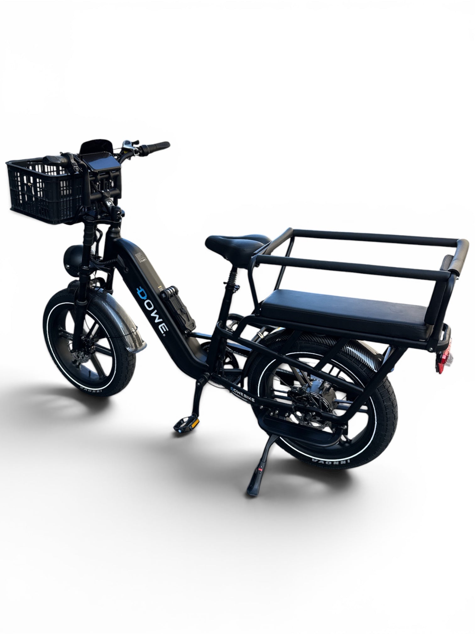 Dowe Lantir X1 Longtail Fatbike – Elektrische Cargo E-Bike met 20x4 Banden & Ingebouwde Accu