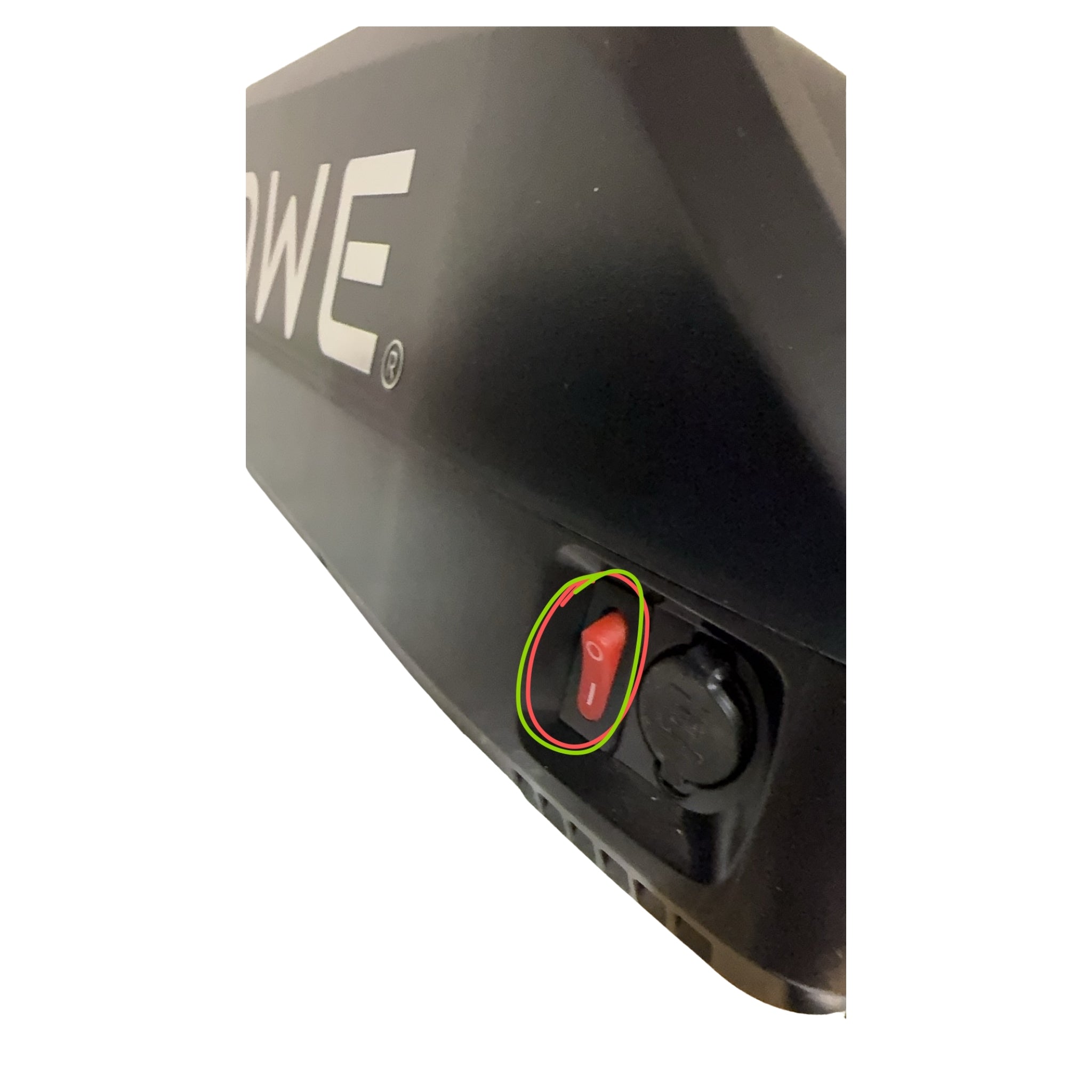Batterij Schakelaar voor Nieuwe type accu OUXI en QMwheel e-bike & fatbike | OUXI accu Aan/Uit Switch - Rood -