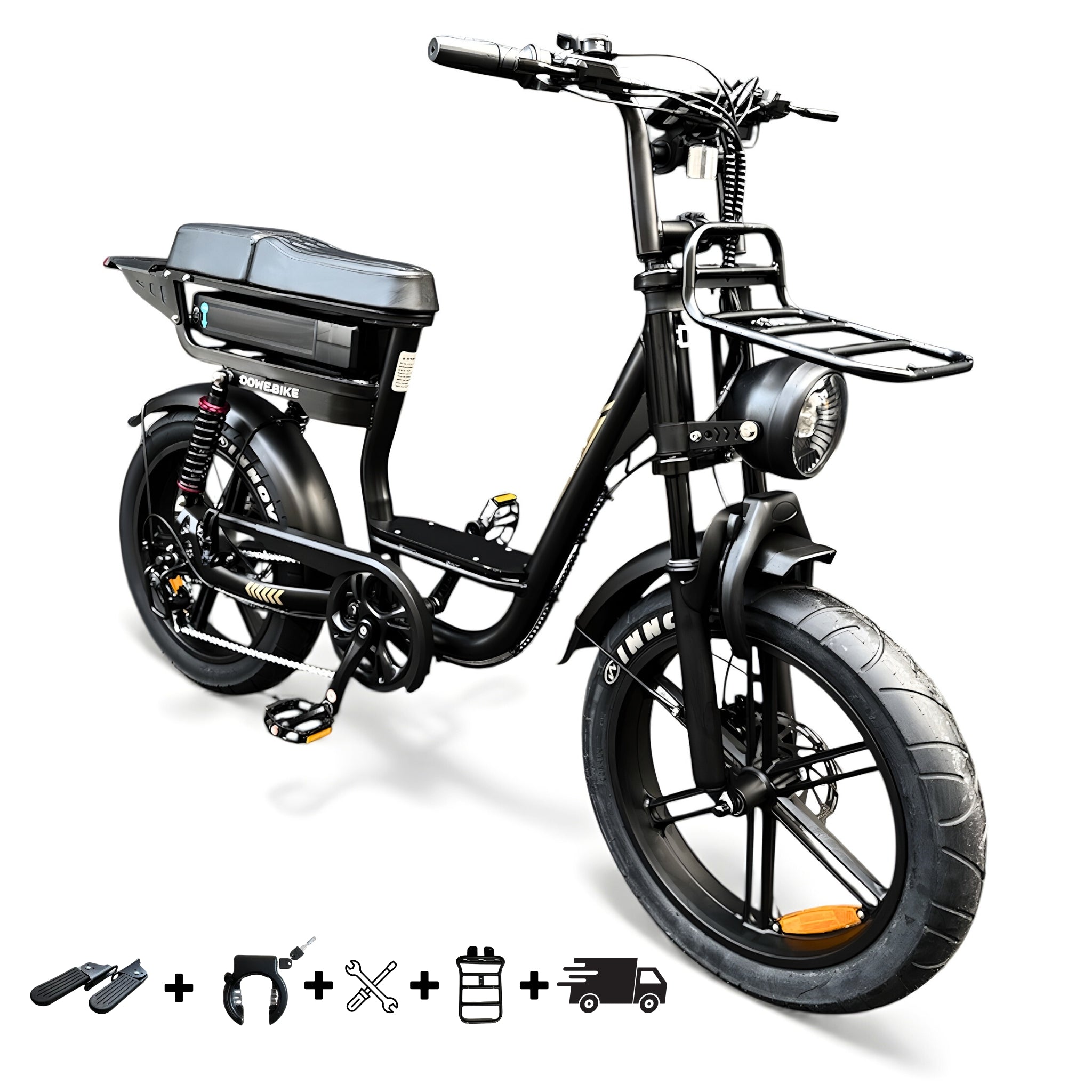 Elektrische fatbike 250W Dowe C28 met lage instap