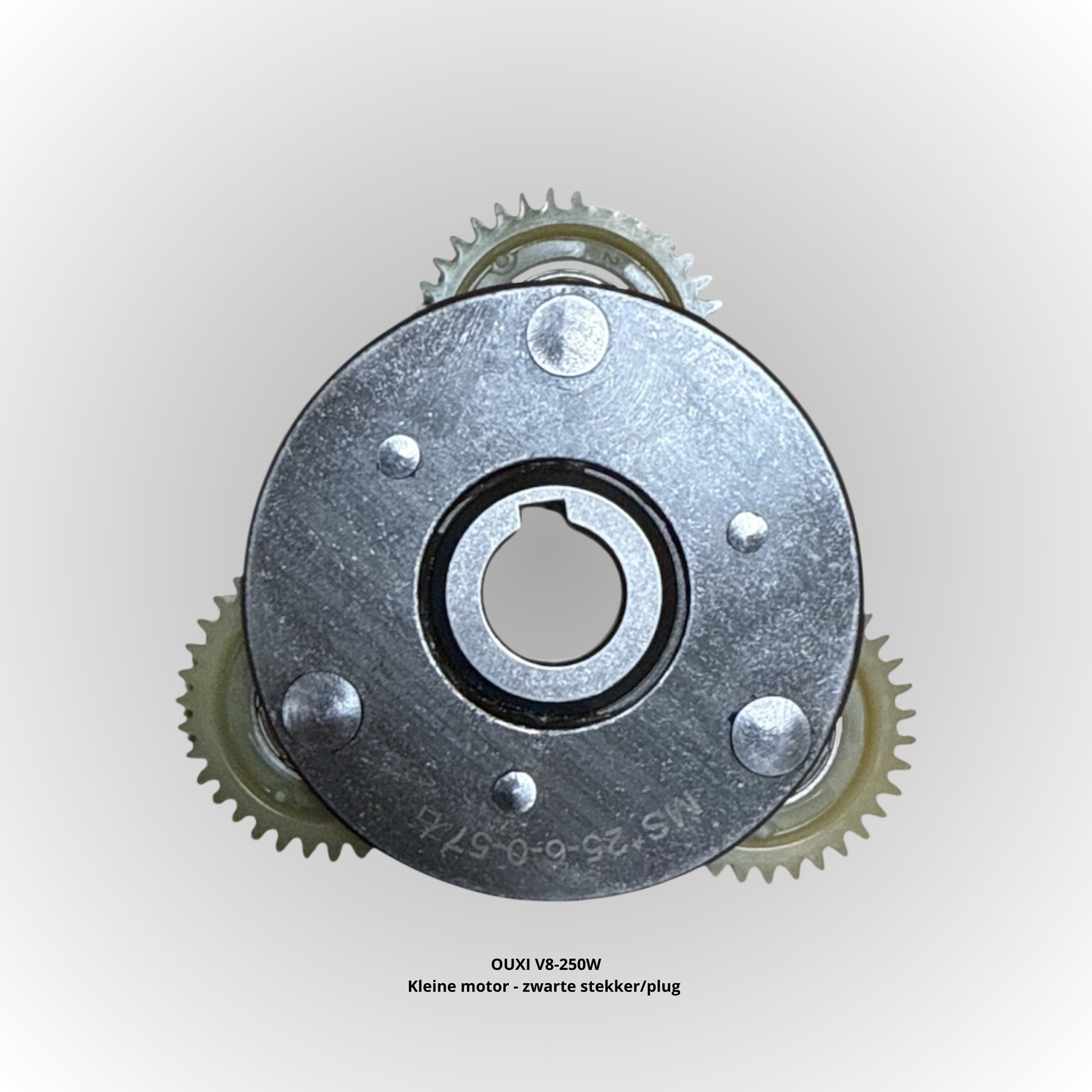 OUXI V8 Tandwielen Motor 36T 250W Motor met "ZWARTE STEKKER/PLUG + 50 gram SMEERMIDDEL – Fatbike Motor Tandwielen - LET OP" Kabel rechterkant "