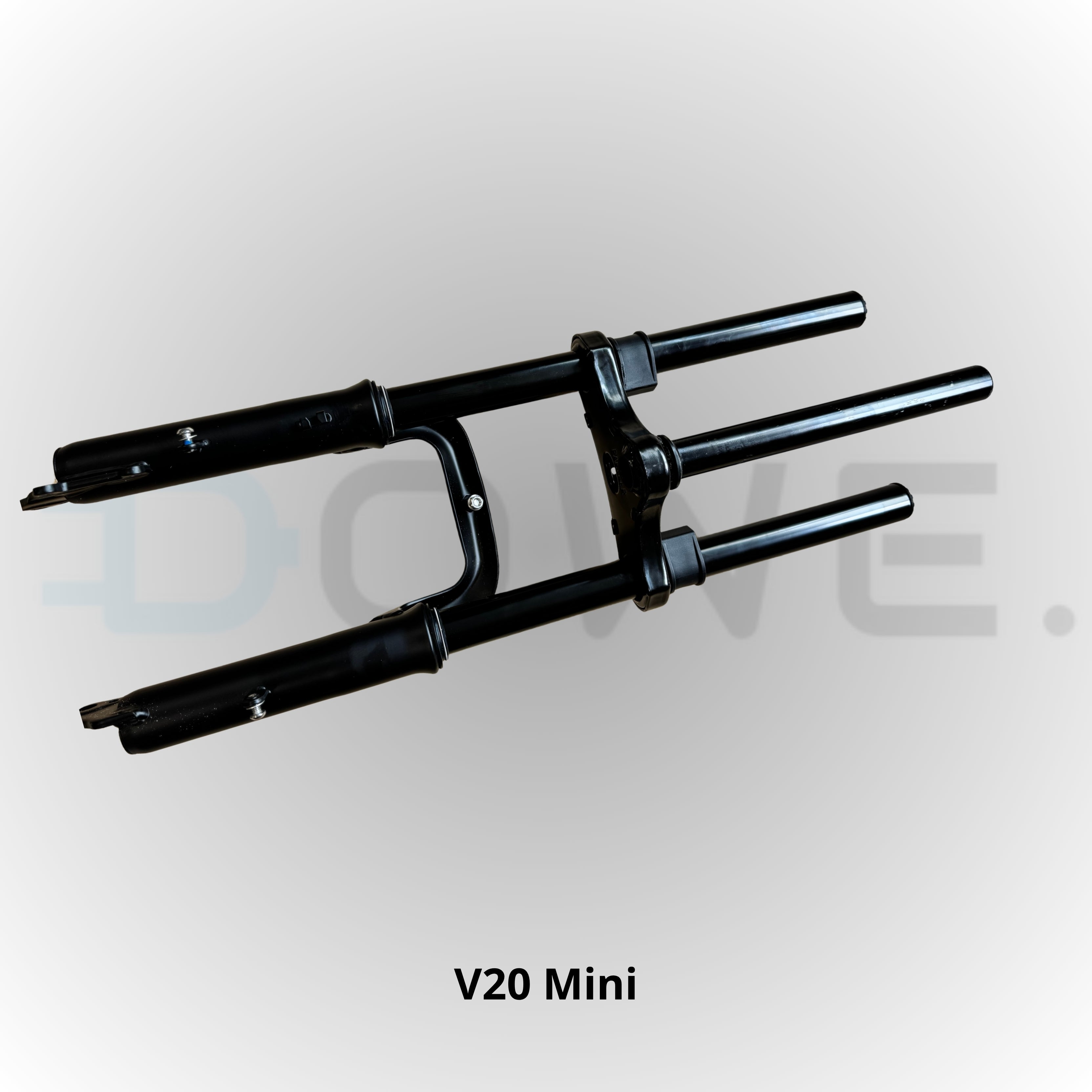 Geveerde voorvork voor QMWheel V20 Mini fatbike – zwarte voorvering voor 16x4.0 inch banden