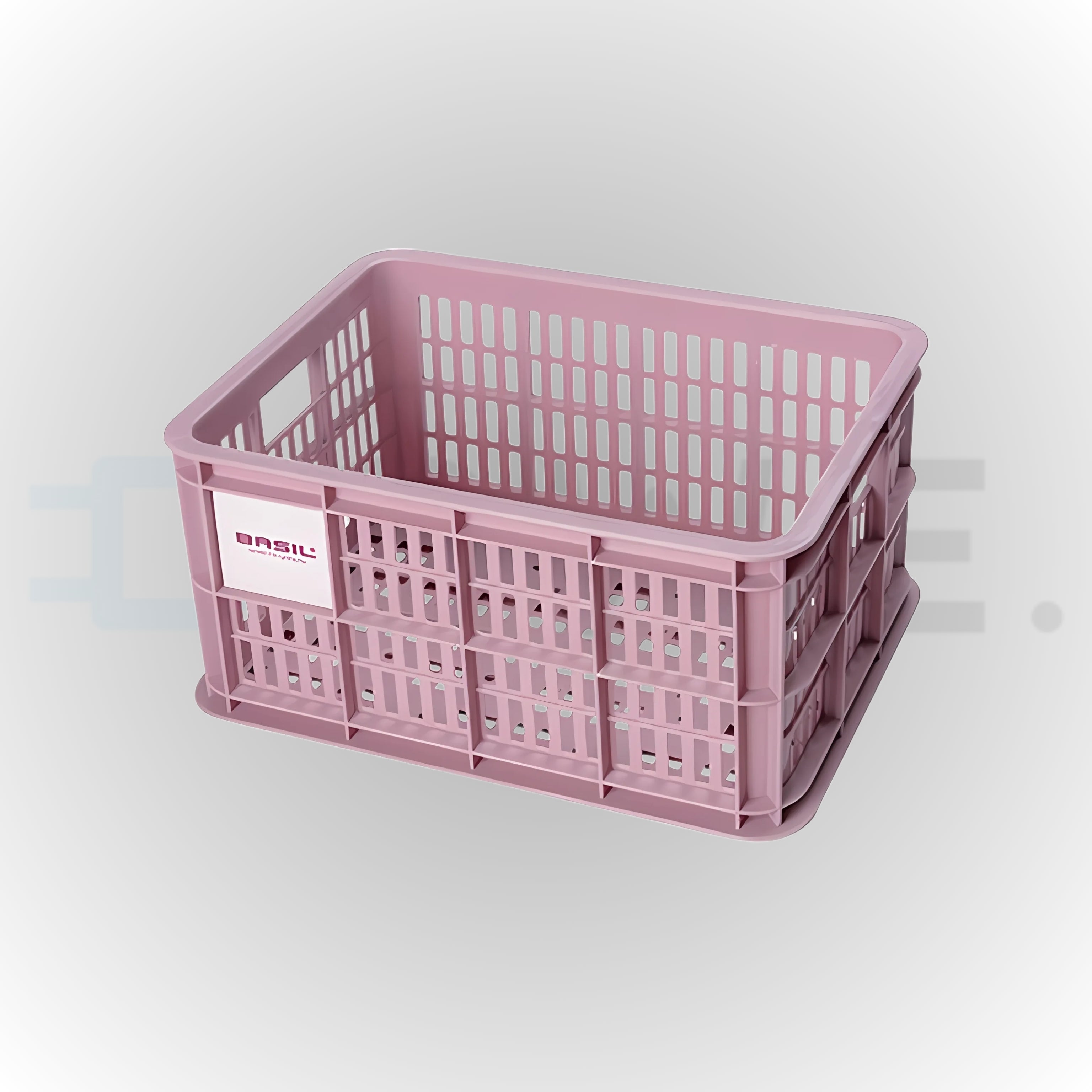 Basil Fietskrat S 17,5 liter roze – compacte duurzame fatbike fietskrat voor dames-, heren- en kinderfiets