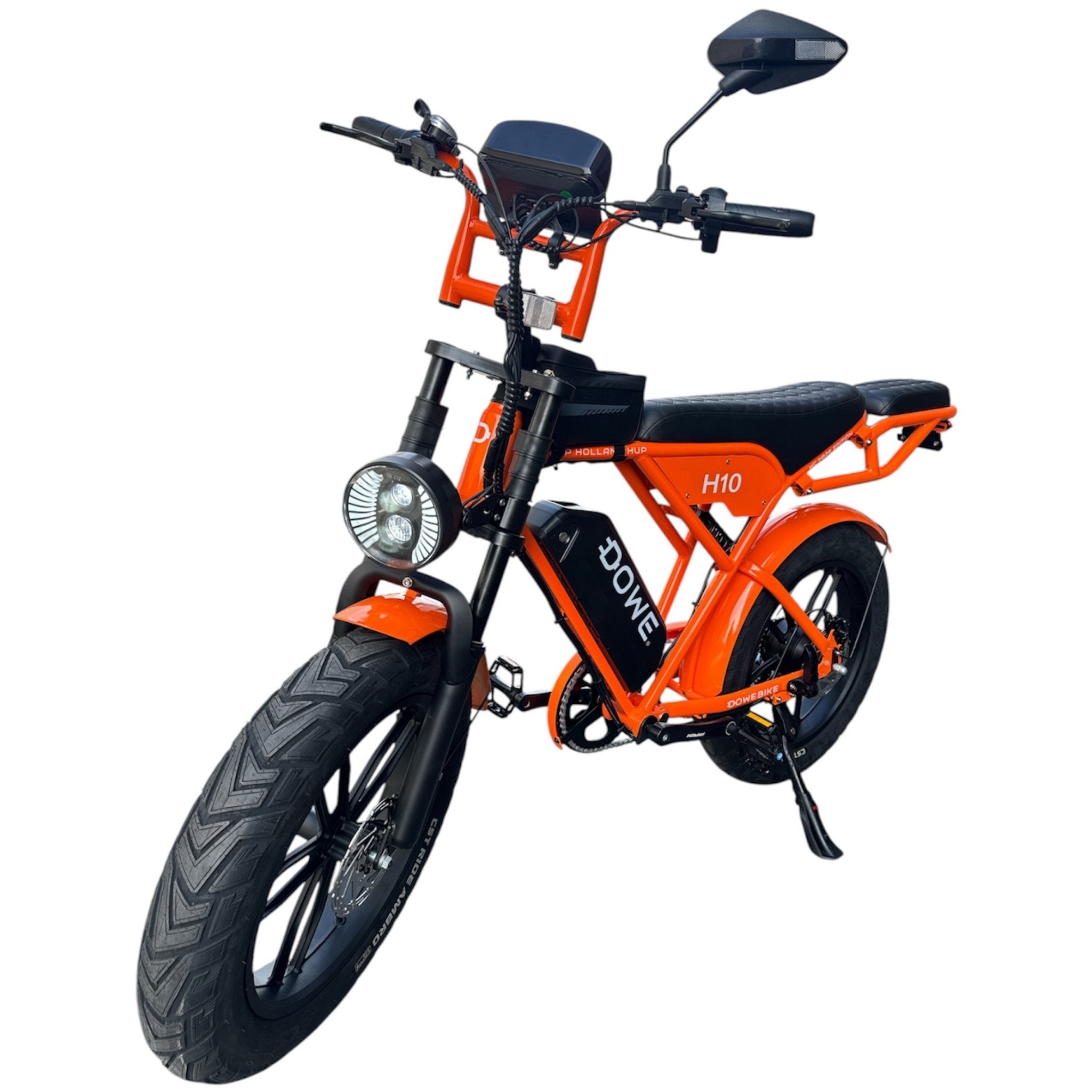 Dowe H10 elektrische fatbike Oranje Ultra Display – 250W, 17.5Ah accu, GPS en alarm rijklaar NL