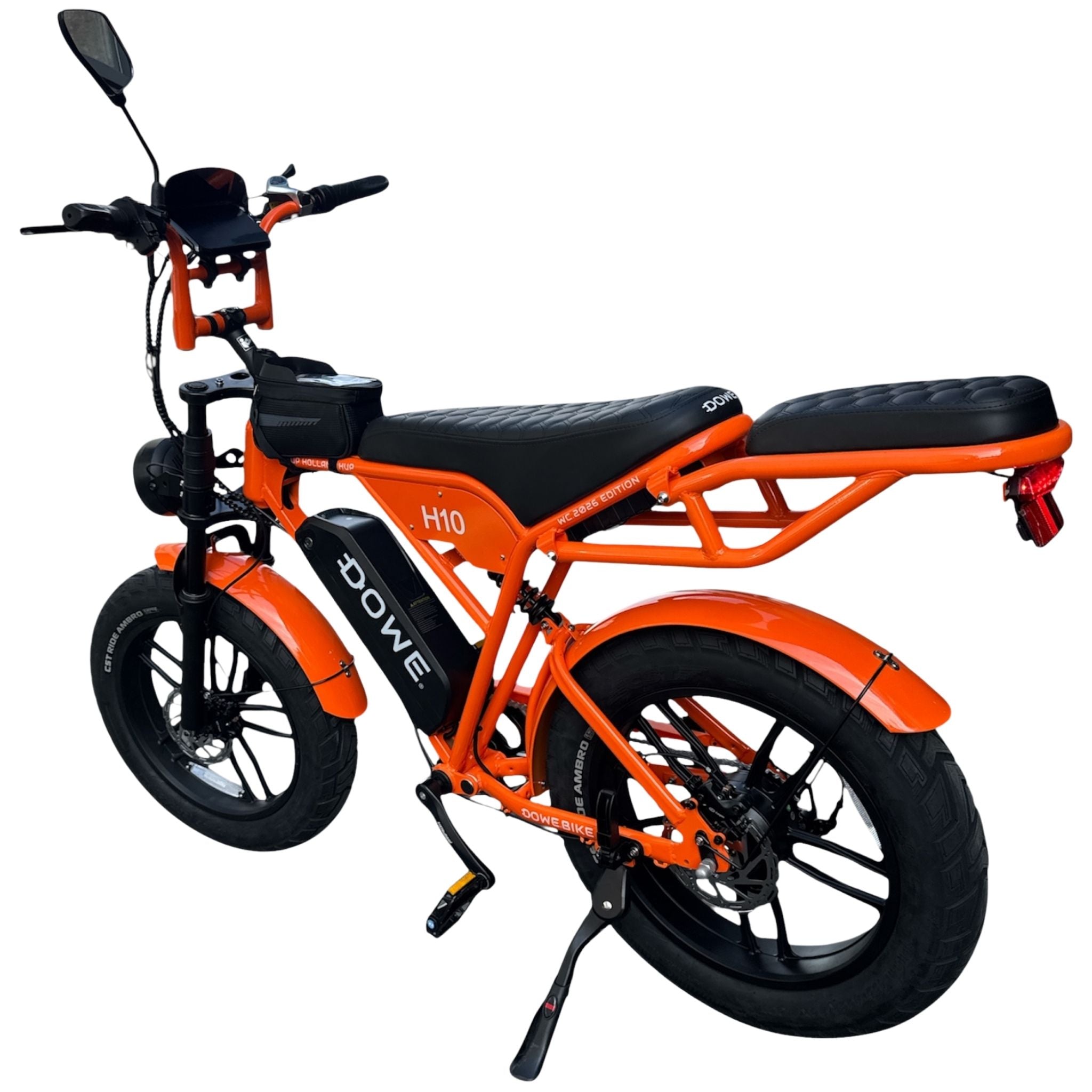 Dowe H10 Oranje Ultra Display zijaanzicht – groot display, hydraulische remmen en 20 inch banden
