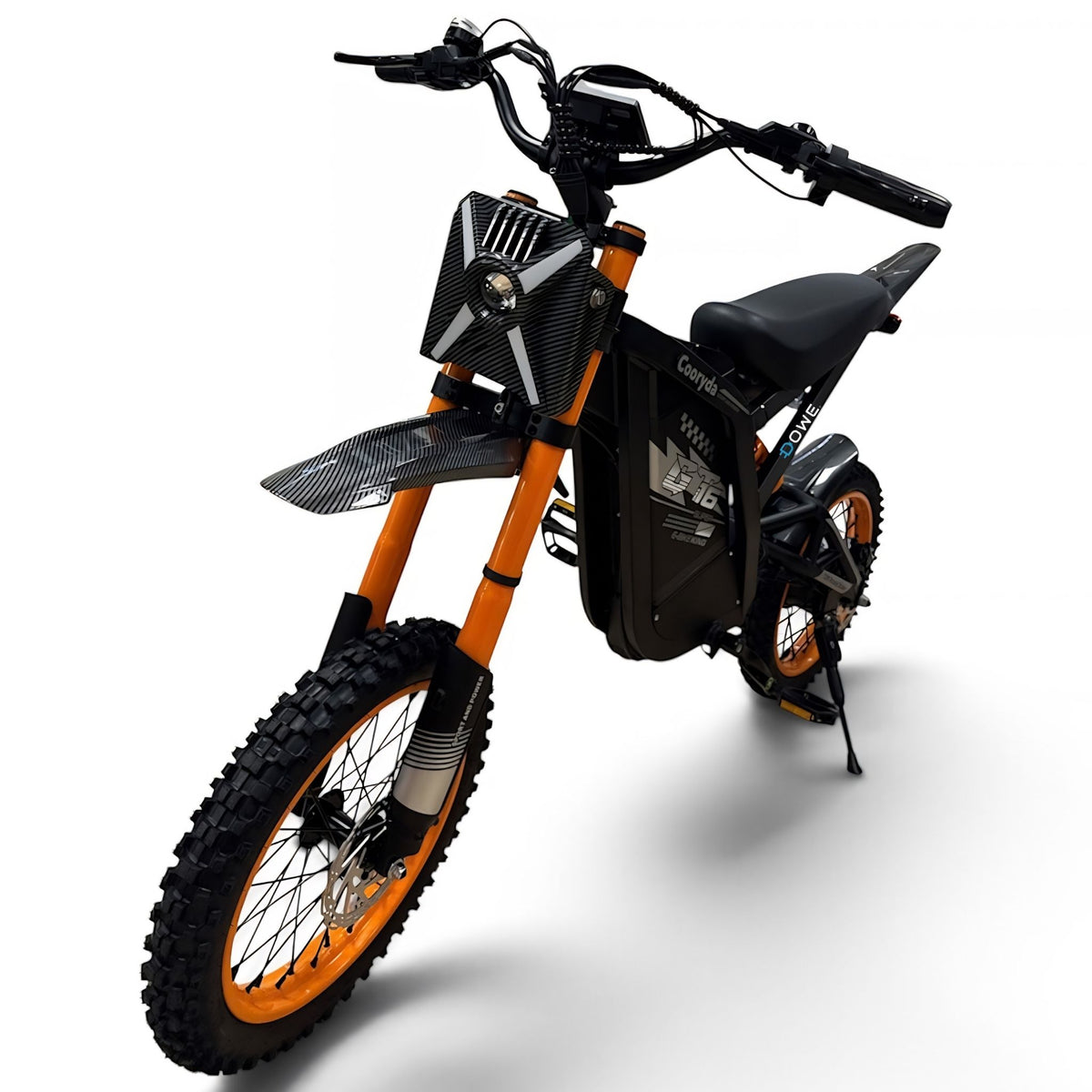 GT16 Mini Elektrische Skinny Bike oranje – volledig zijaanzicht