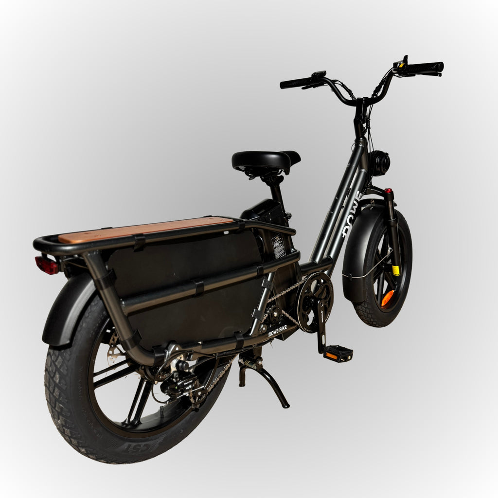 Dowe Longtail Cargo E-Fatbike 2025 – Elektrische Bakfiets met 200kg draagvermogen en 110km actieradius

