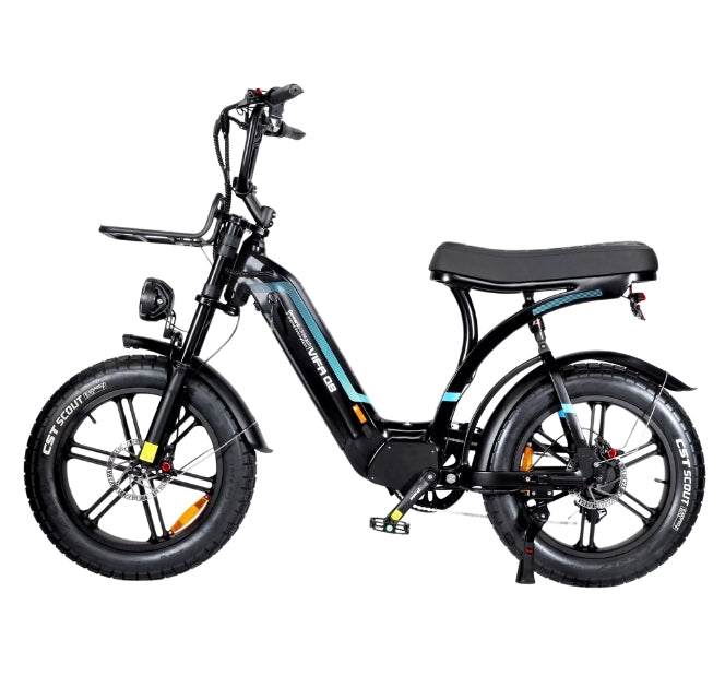 Ouxi Q8 Elektrische Fatbike - Zwart | Lage instap fatbike