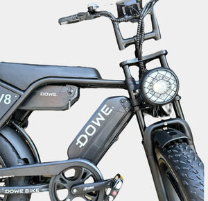 Dowe V8 Max Elektrische Fatbike met Dubbele Accu - Zwart 