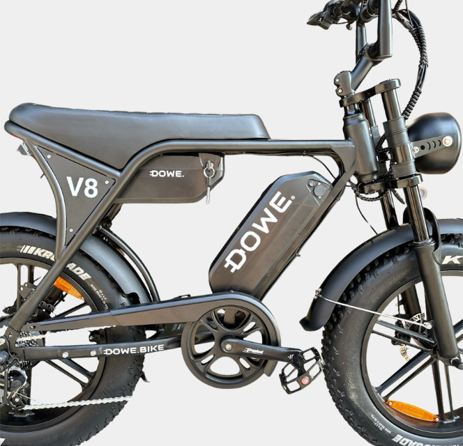 Dowe V8 Max Elektrische Fatbike met Dubbele Accu - Zwart 