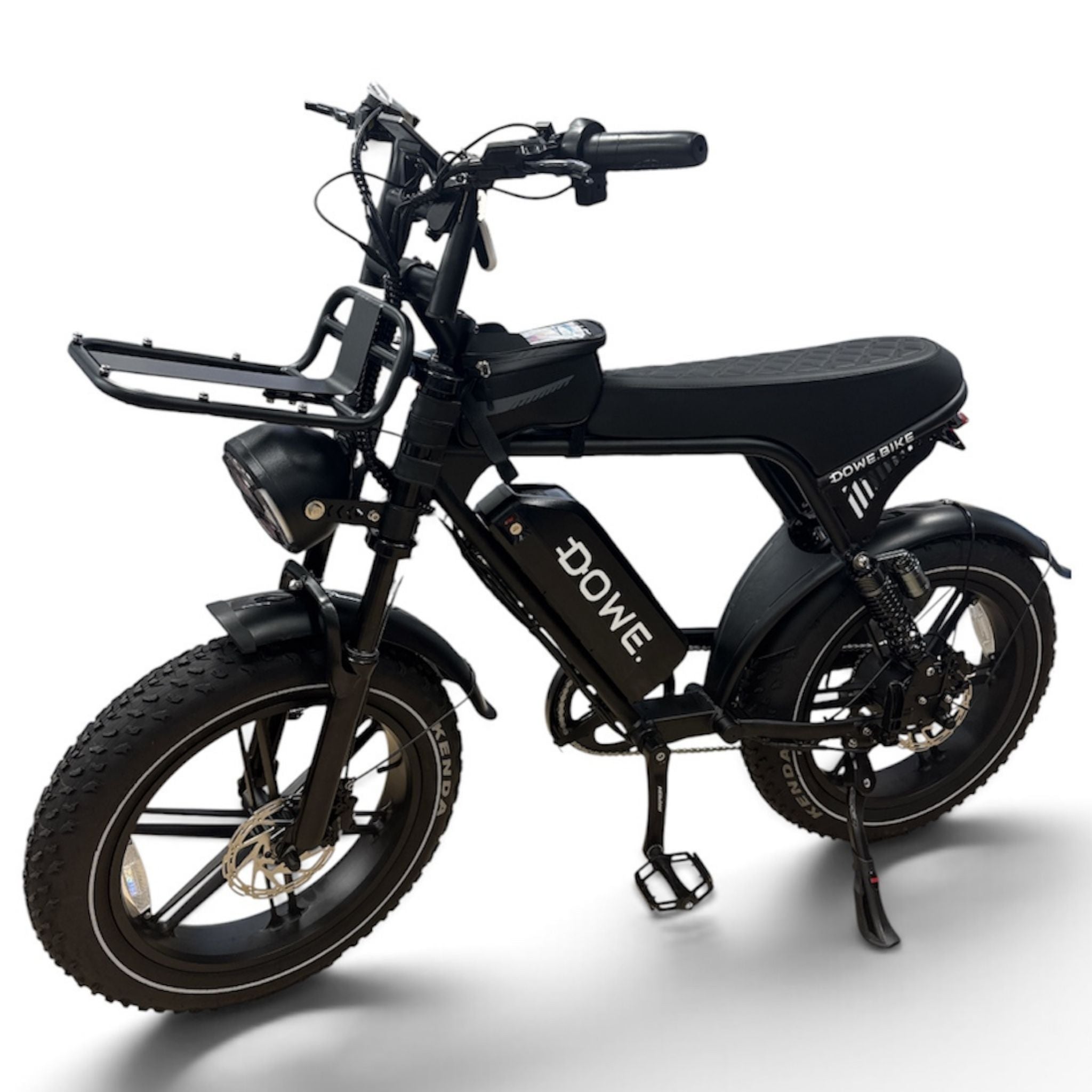 DOWE V8 Ultra elektrische fatbike zwart – volledig zijaanzicht
