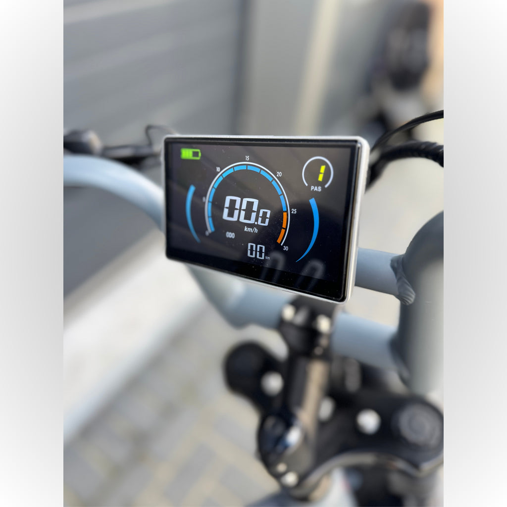 Dowe V9 Elektrische Fatbike met Kinderzitje Achter - Grijs | Family Fatbike