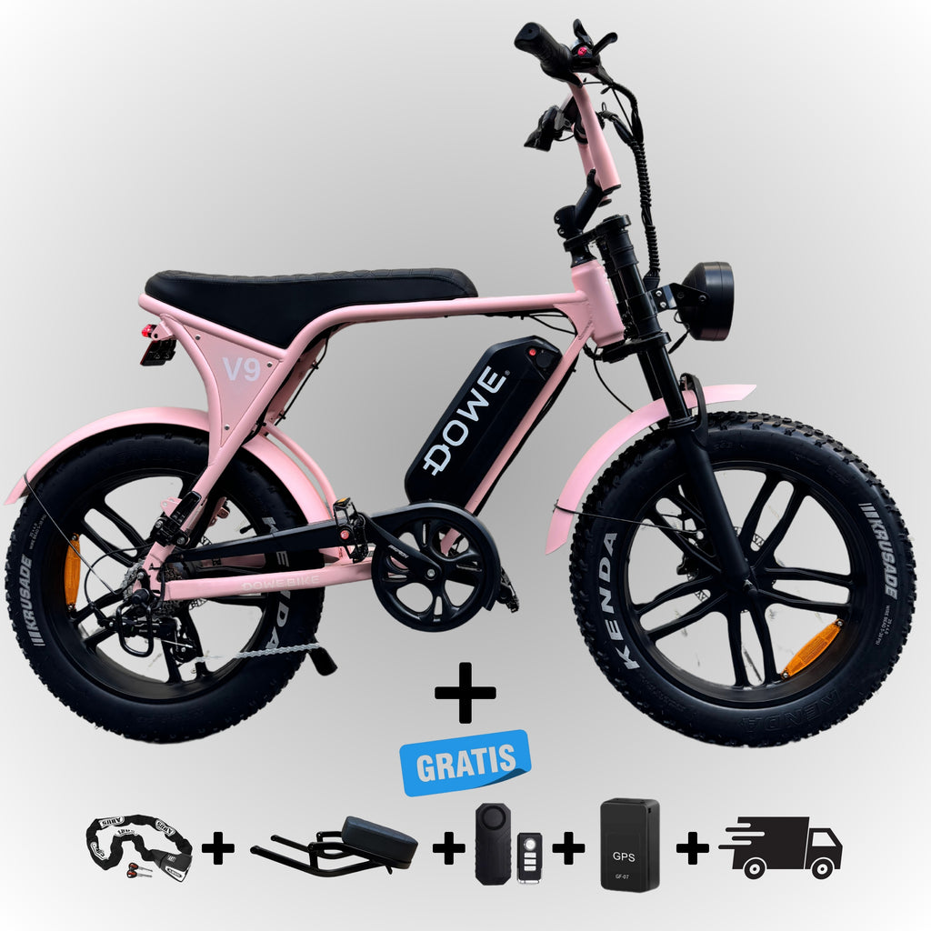 Dowe V9 Elektrische Fatbike - Roze