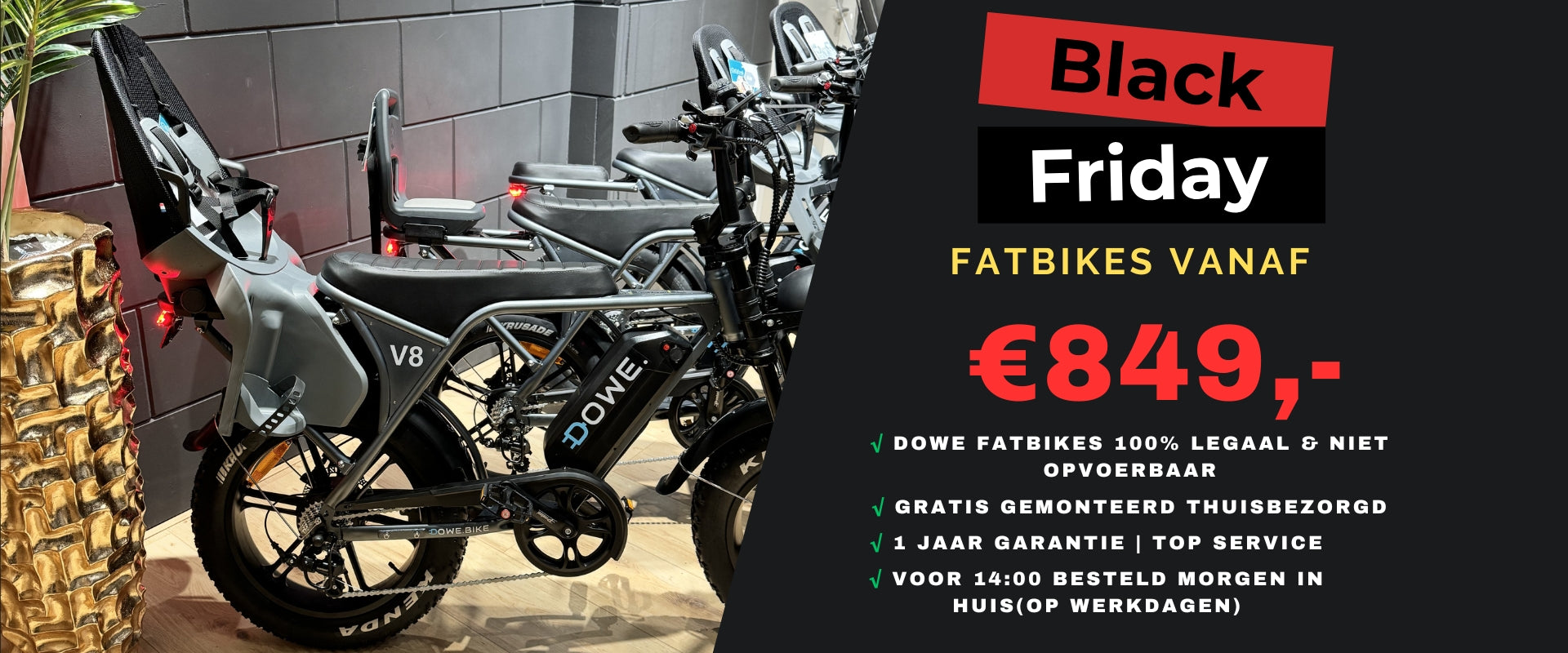 Fatbike kopen, black friday actie