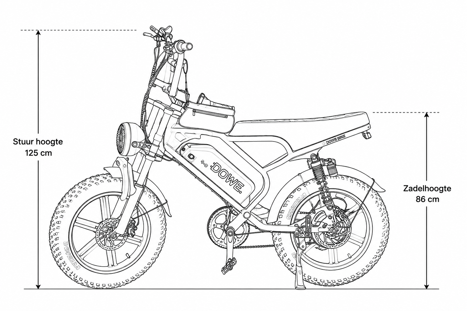 Dowe V20 Pro Limited Fatbike - Nardo Grijs | Volledig Uitgerust + Gratis Accessoires - 18,2AH Accu