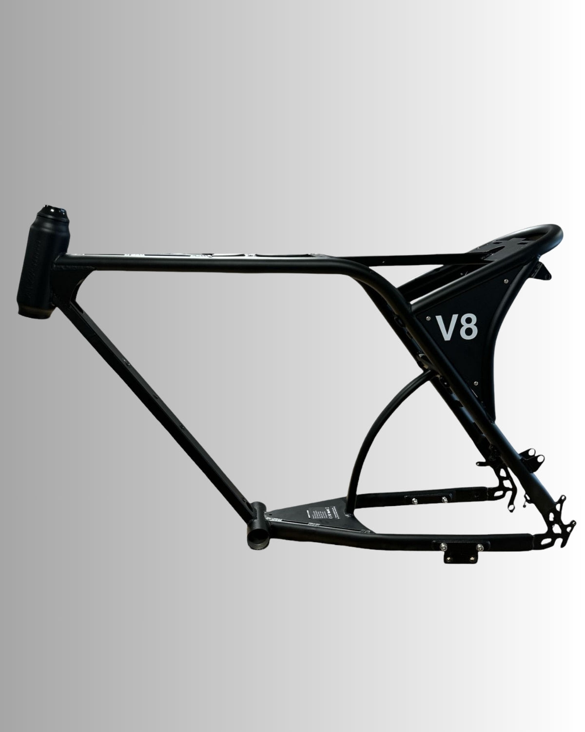 Fatbike Frame Ouxi V8 Max met dubbele accu | Zwart Frame voor Fatbike | Origineel Frame voor de Ouxi V8 Max Fatbike