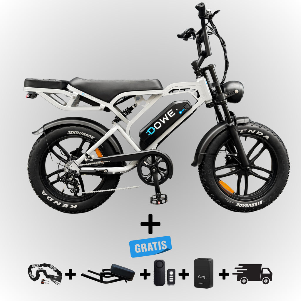 Dowe V20 Pro Fatbike - Nardo Grijs | Volledig Uitgerust + Gratis Accessoires ‼️ DIRECT LEVERBAAR ‼️