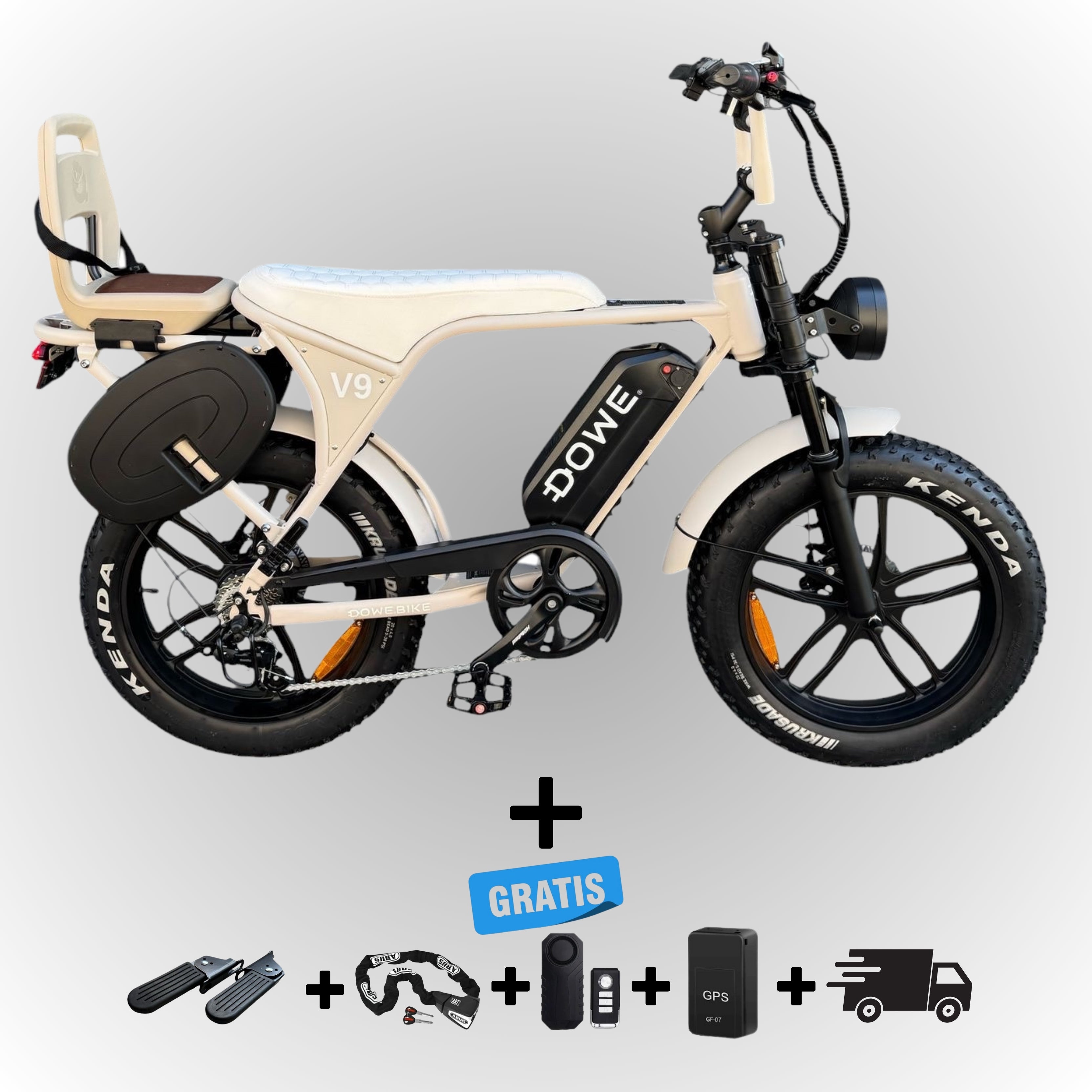 Elektrische Fatbike met Kinderzitje Junior 6+ jaar