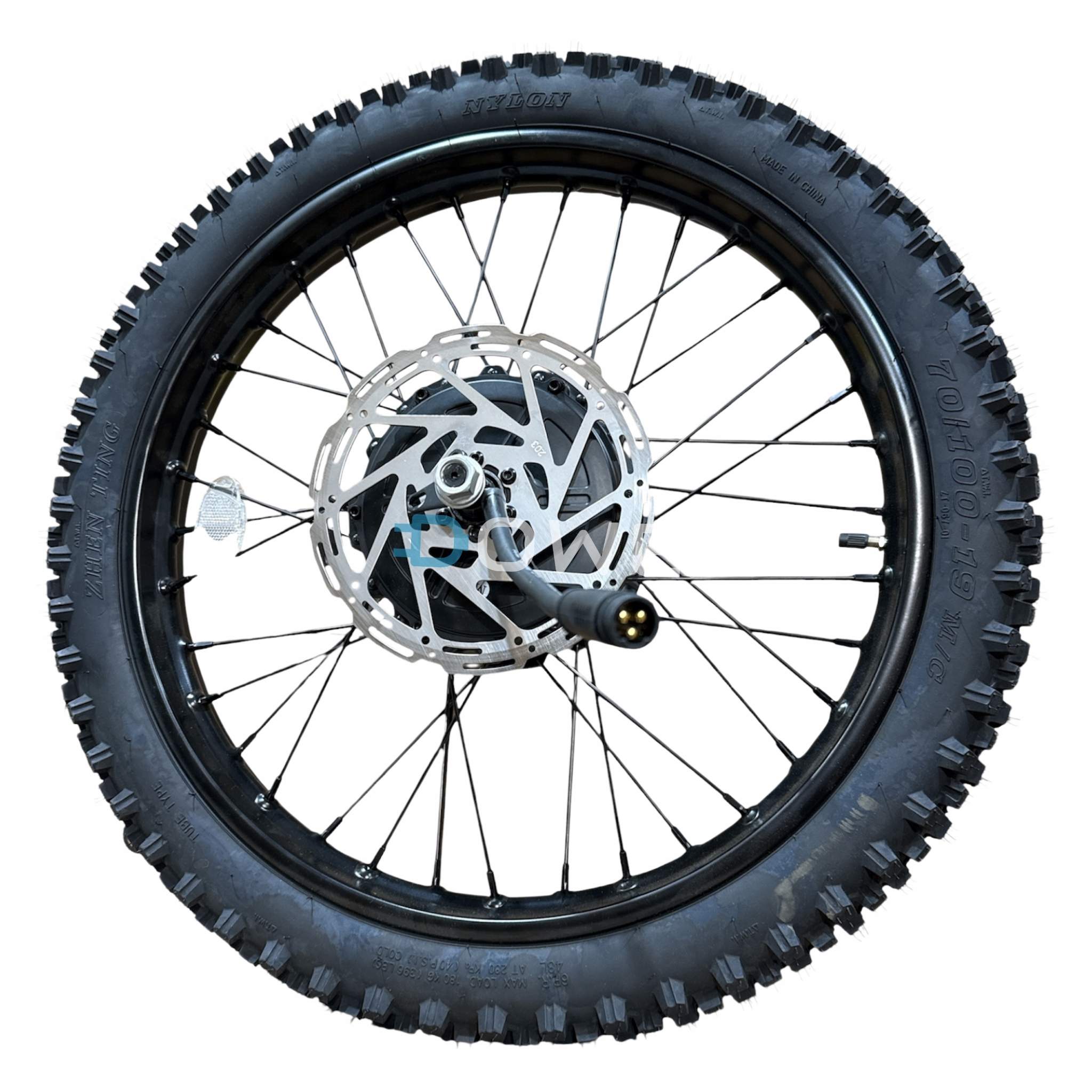 Achterwiel met Motor voor OUXI GT2000 Fatbike - Inclusief Band + remschijf en cassette  – Complete E-Bike Hub Motor Wiel - Zwarte stekker (Copy)