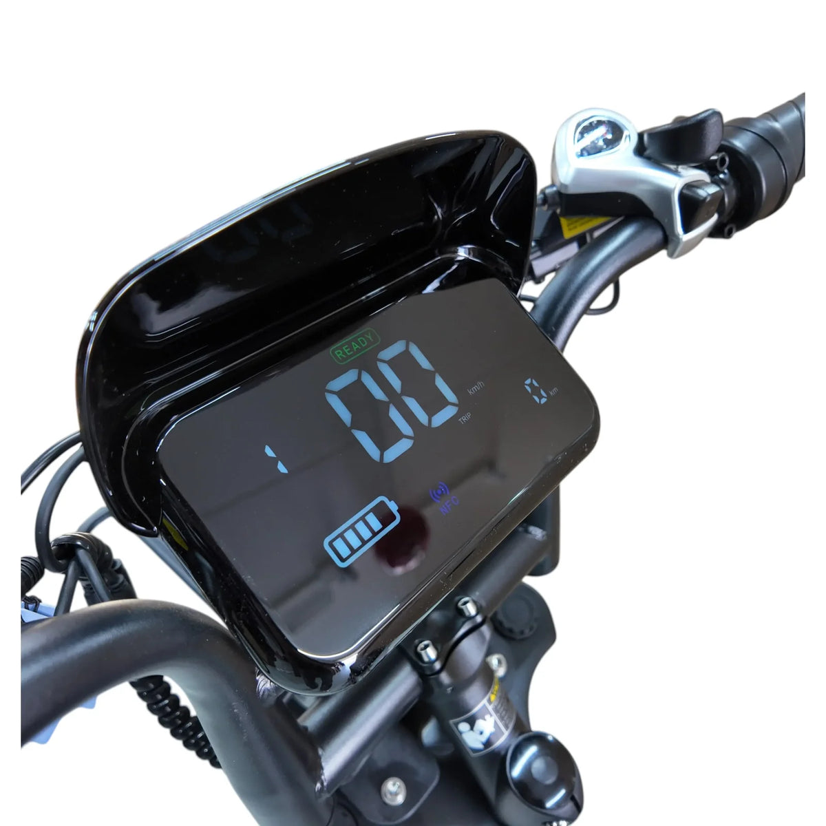 Dowe V8 Ultra Mini Fatbike zwart – LCD-display detail