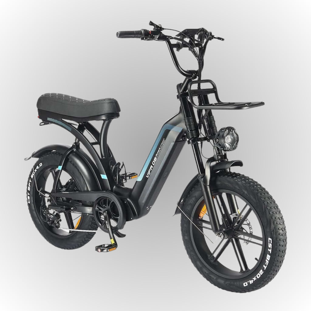 Ouxi Q8 Elektrische Fatbike - Zwart | Lage instap fatbike