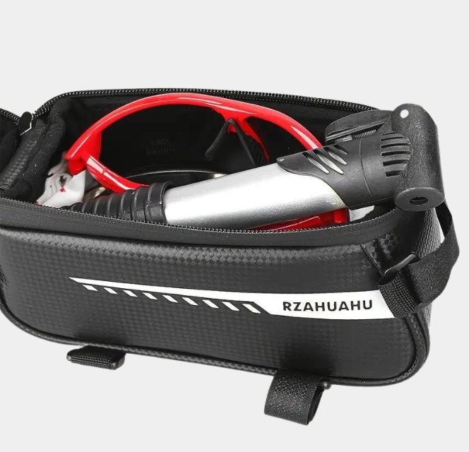 Waterdichte Fietstas - Stuur - Racefiets/Mountainbike/Fatbikes - Smartphonehouder - Zwart - Dowe.Bike