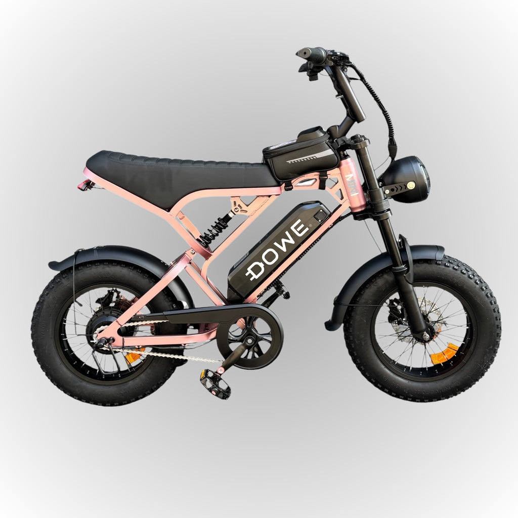V20 Pro Mini Fatbike - Rose | Compacte Elektrische Fatbike 250W | hydraulische remmen