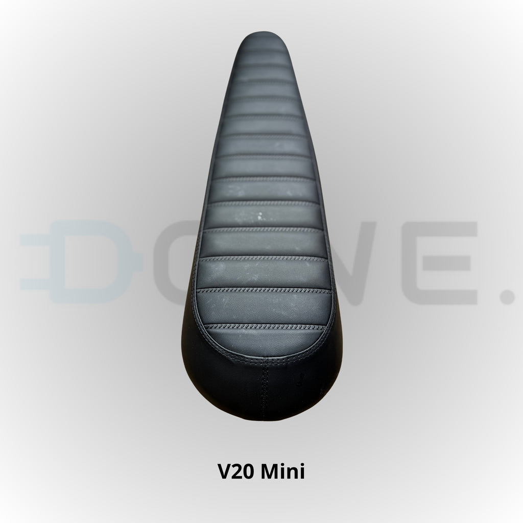 Zwart zadel voor QMWheel V20 Mini fatbike – comfortabel fietszadel voor elektrische mini fatbike