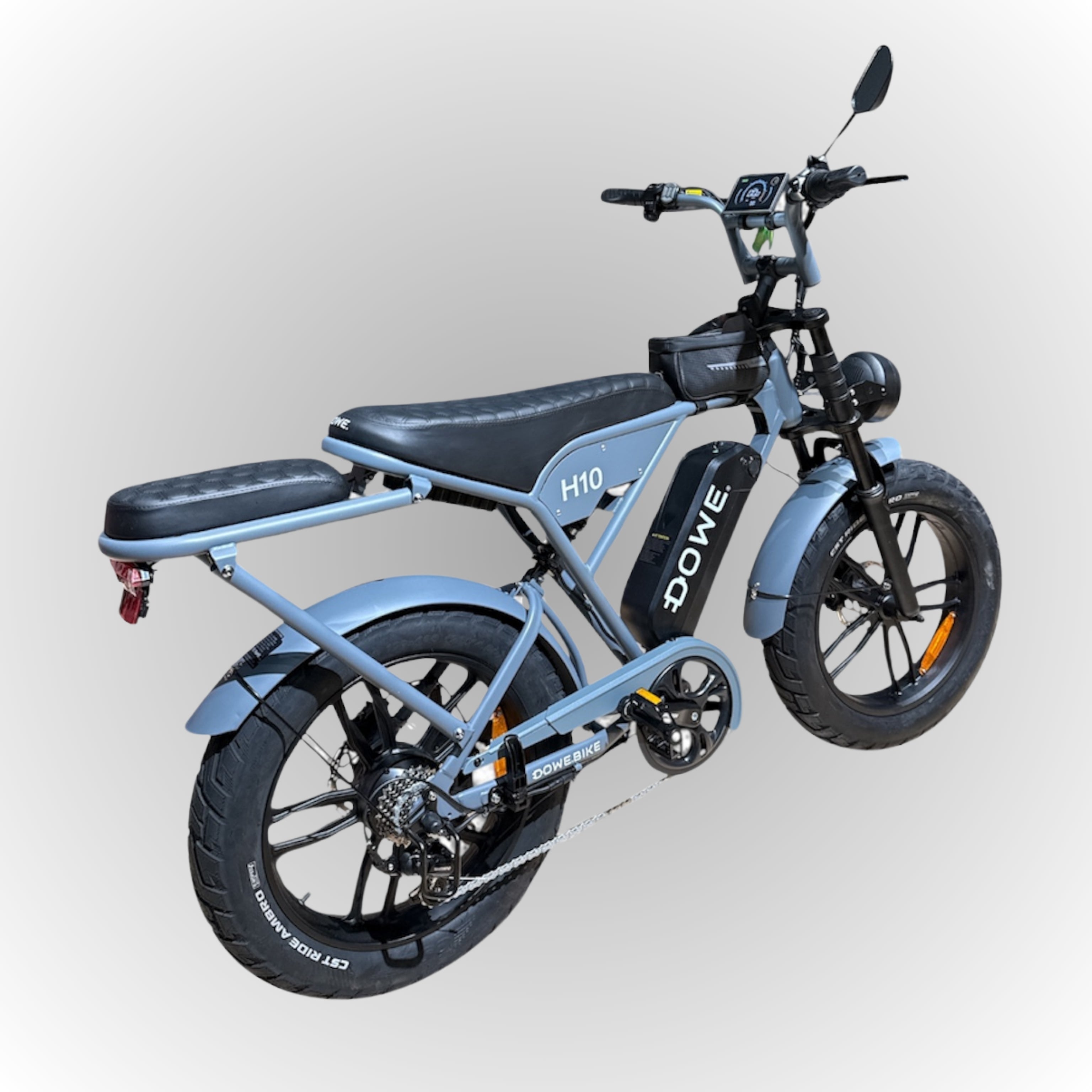Dowe H10 Elektrische Fatbike – Grijs | NFC | 17,5Ah Accu & Gratis Accessoires