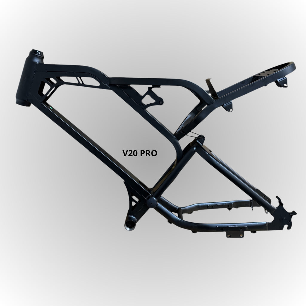 V20 Pro Frame | Zwart Fatbike Frame | Origineel Ontwerp voor QMWHEEL V20 | “zonder achtervering “