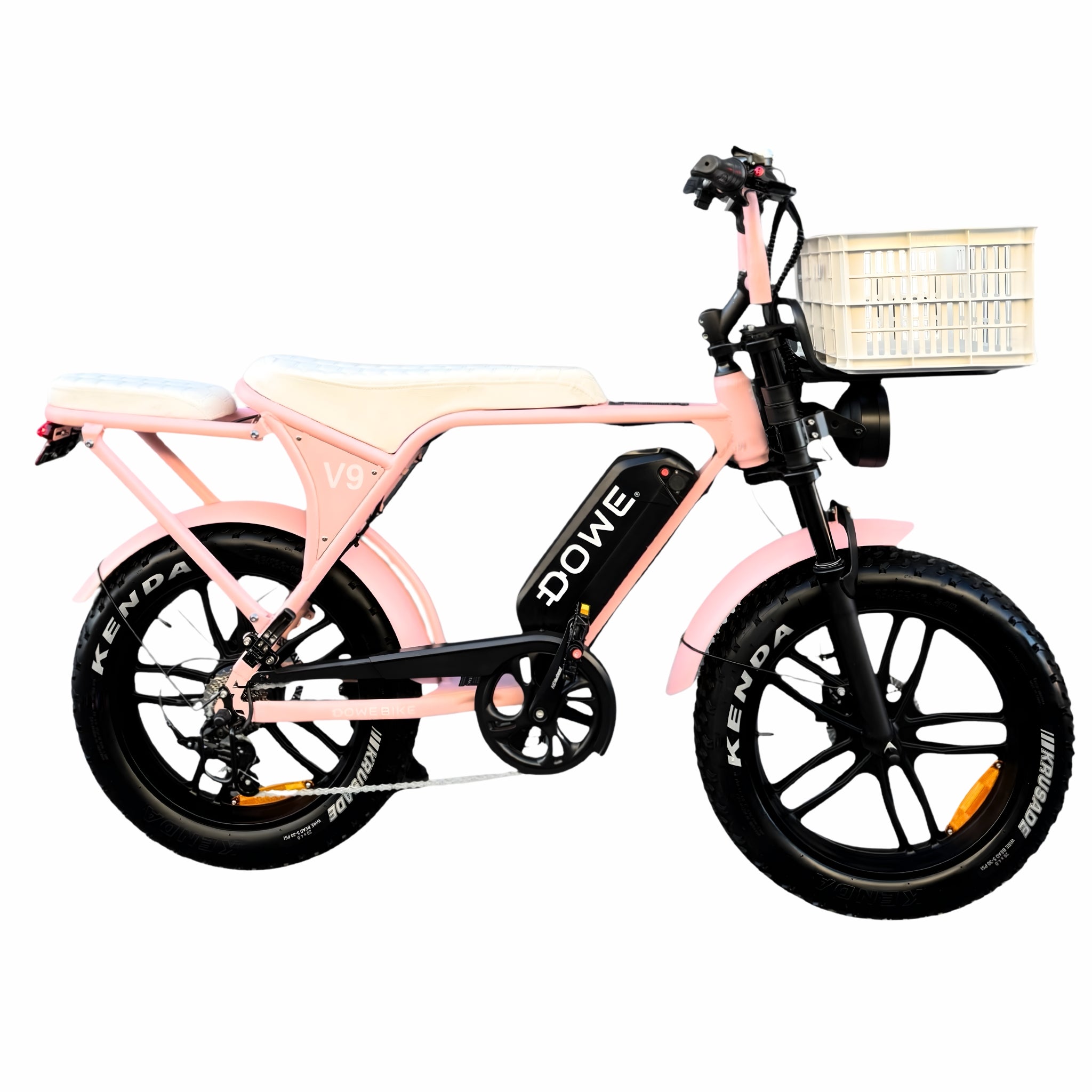 Elektrische Fatbike 250W Dowe V9 met Voor-Krat 