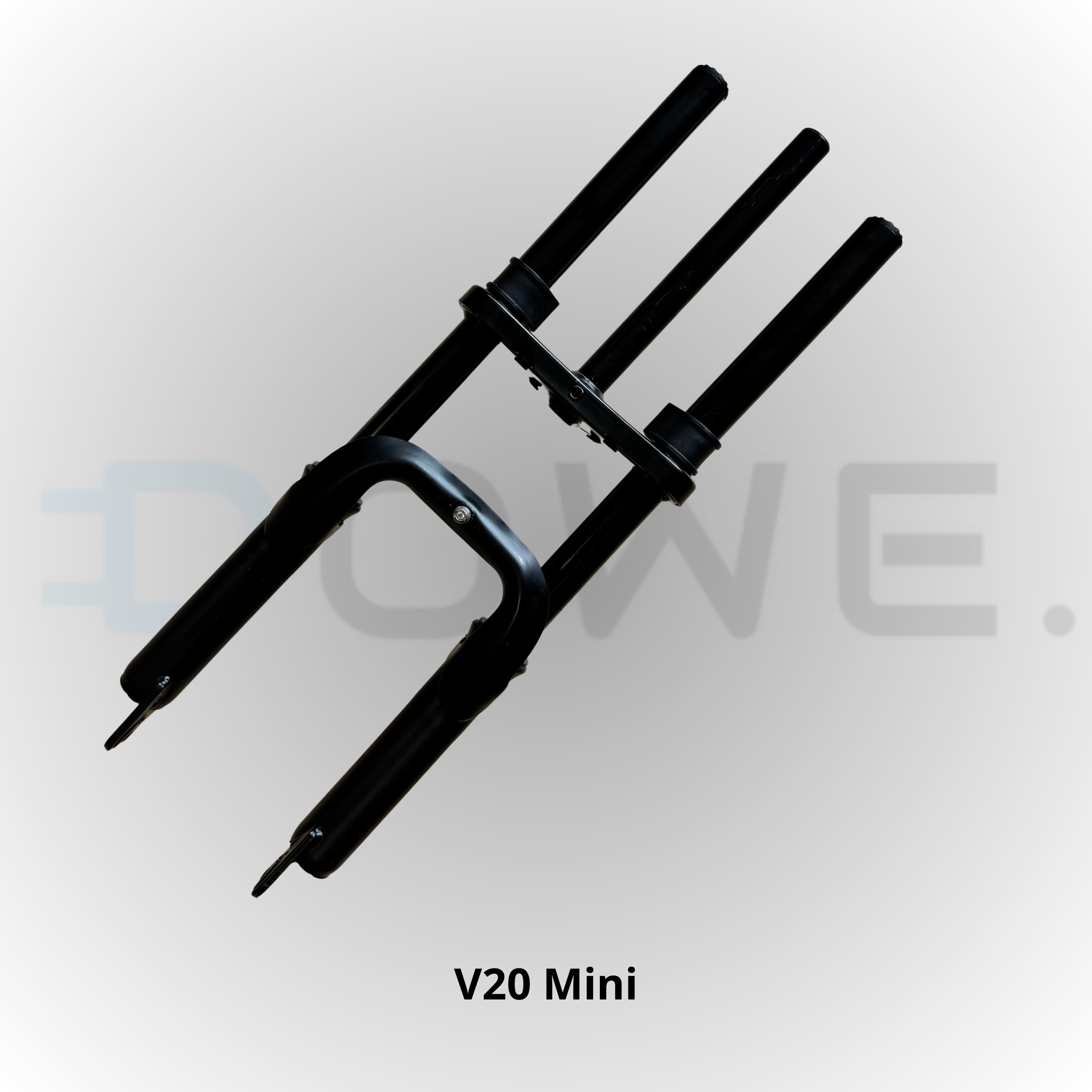 Geveerde voorvork voor QMWheel V20 Mini fatbike – zwarte voorvering voor 16x4.0 inch banden